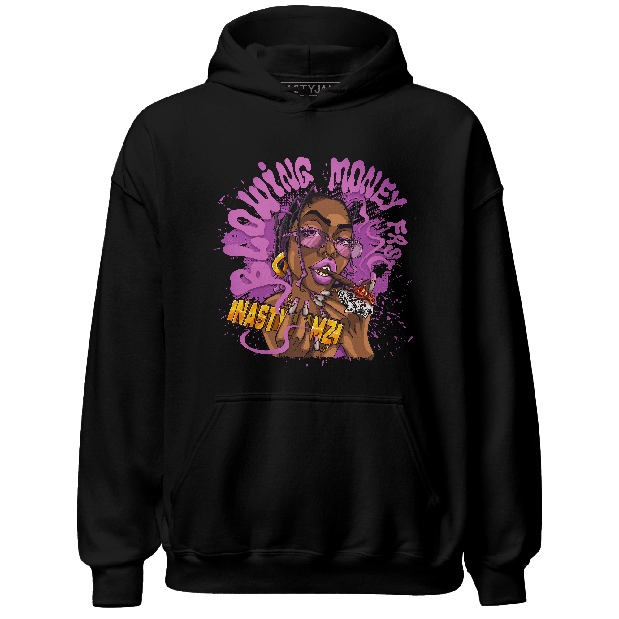 GS Hyper Violet 4s Hoodie Match Blowing Money Fast Girl - NastyJamz