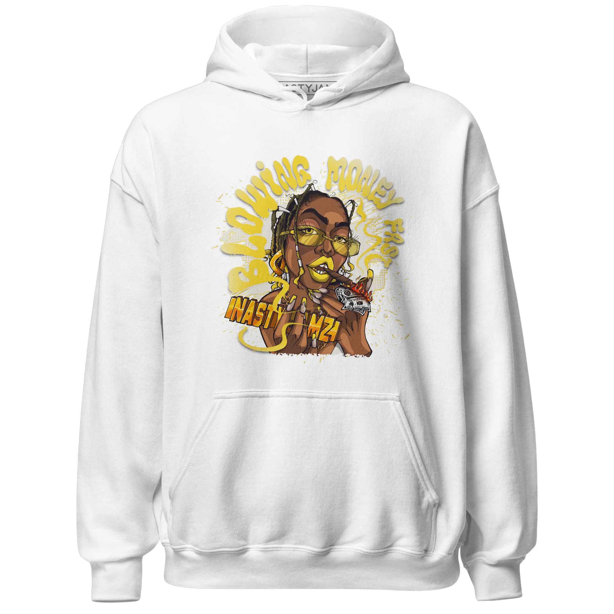 Vivid Sulfur 4s Hoodie Match Blowing Money Fast Girl - NastyJamz