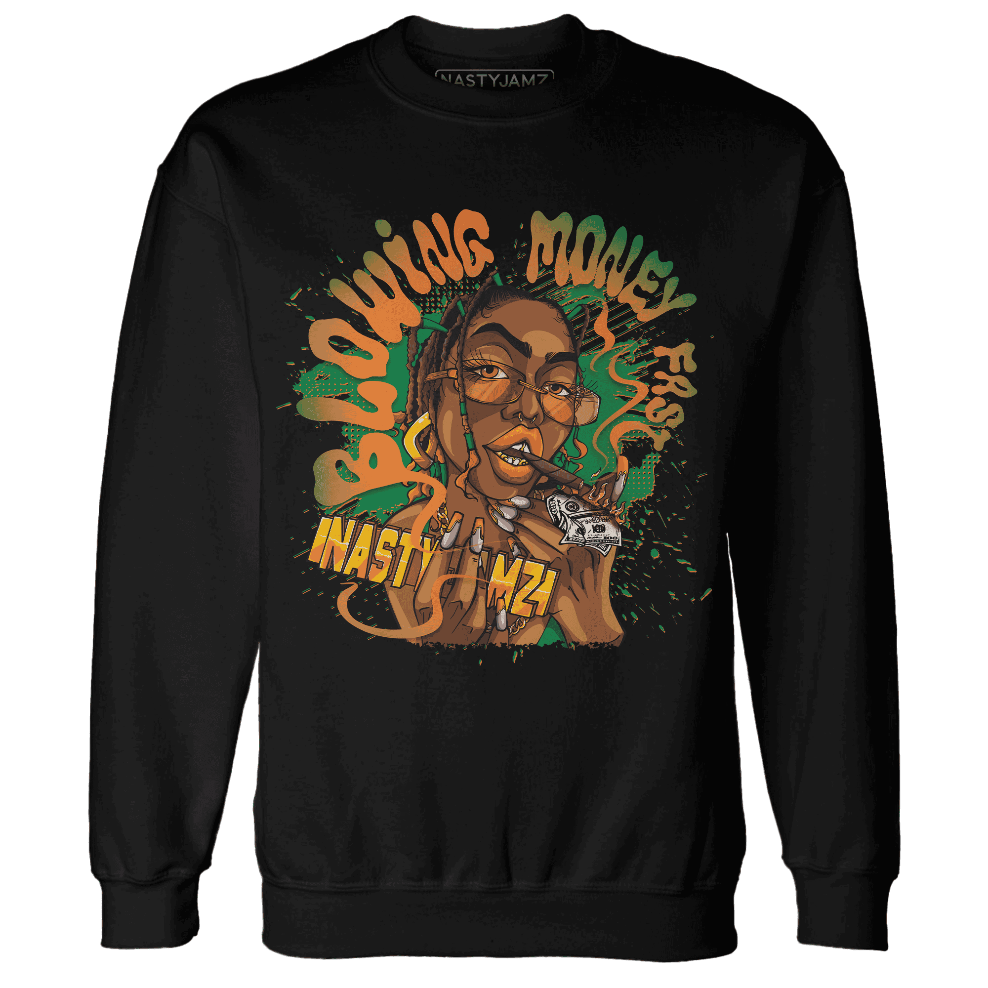 MAM Hurricanes 5s Sweatshirt Match Blowing Money Fast Girl - NastyJamz