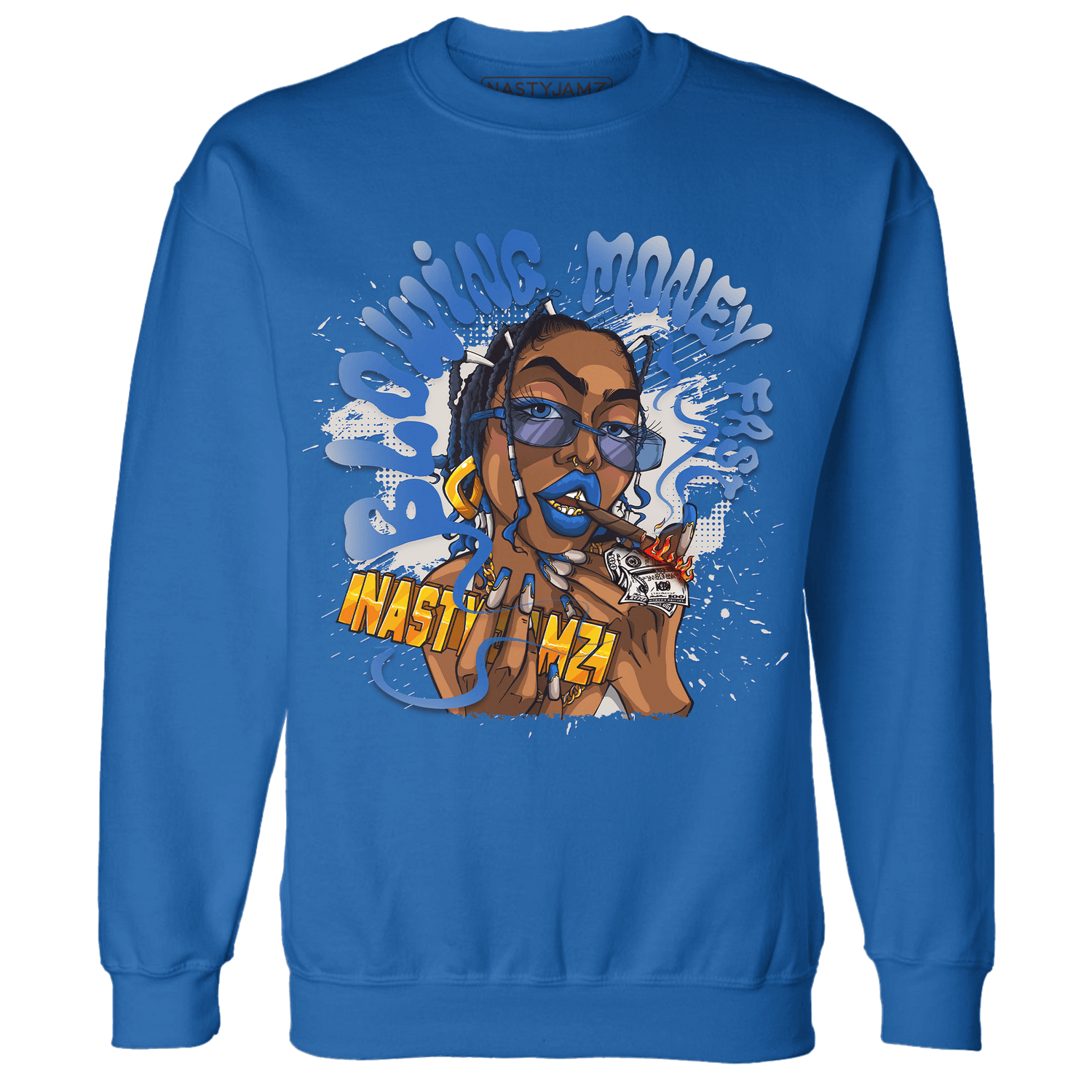 Air Max 1 86 Royal Sweatshirt Match Blowing Money Fast Girl - NastyJamz