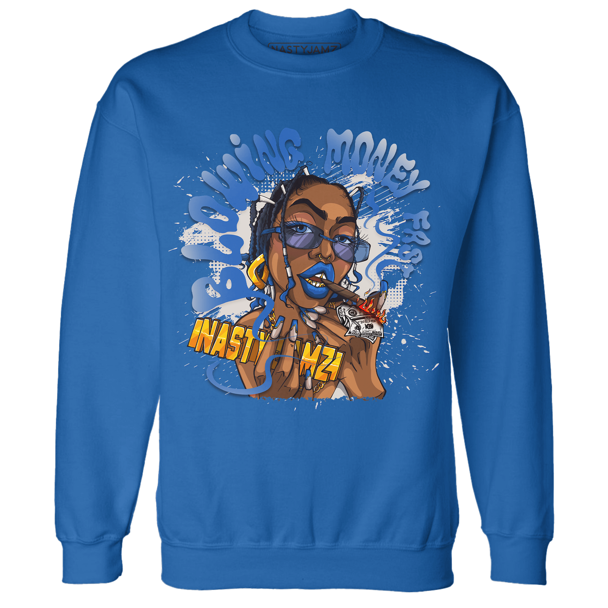 Air Max 1 86 Royal Sweatshirt Match Blowing Money Fast Girl - NastyJamz