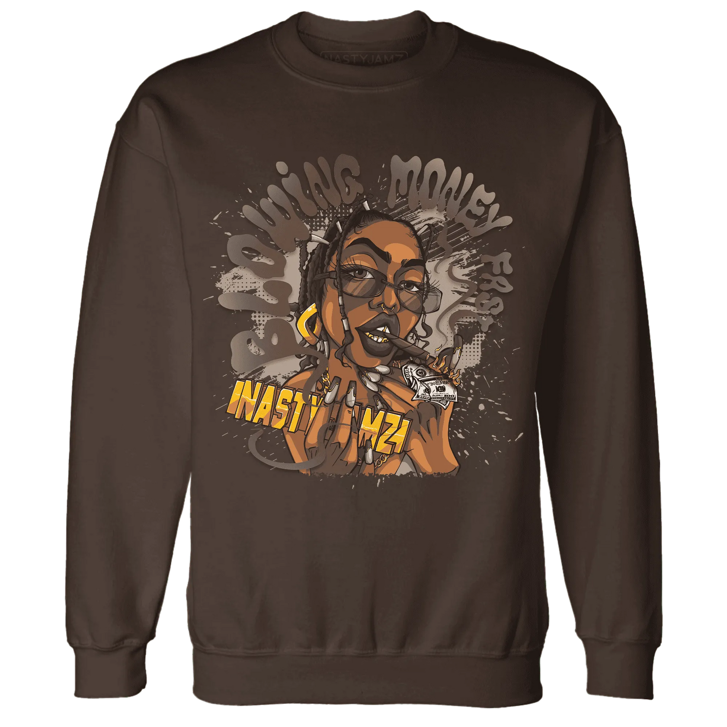 Dunk Low Baroque Brown Sweatshirt Match Blowing Money Fast Girl - NastyJamz