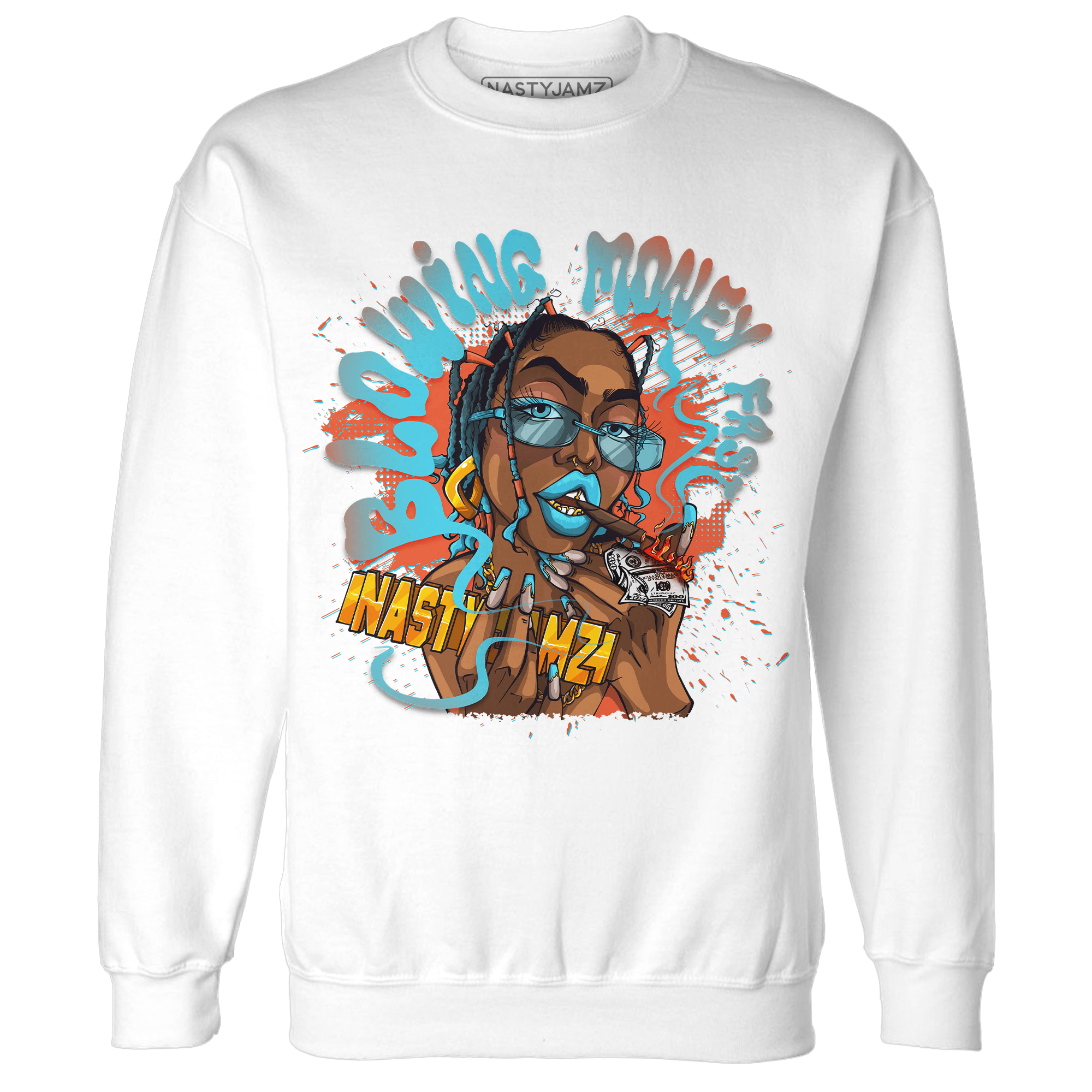 Dunk Low Dolphins Sweatshirt Match Blowing Money Fast Girl - NastyJamz