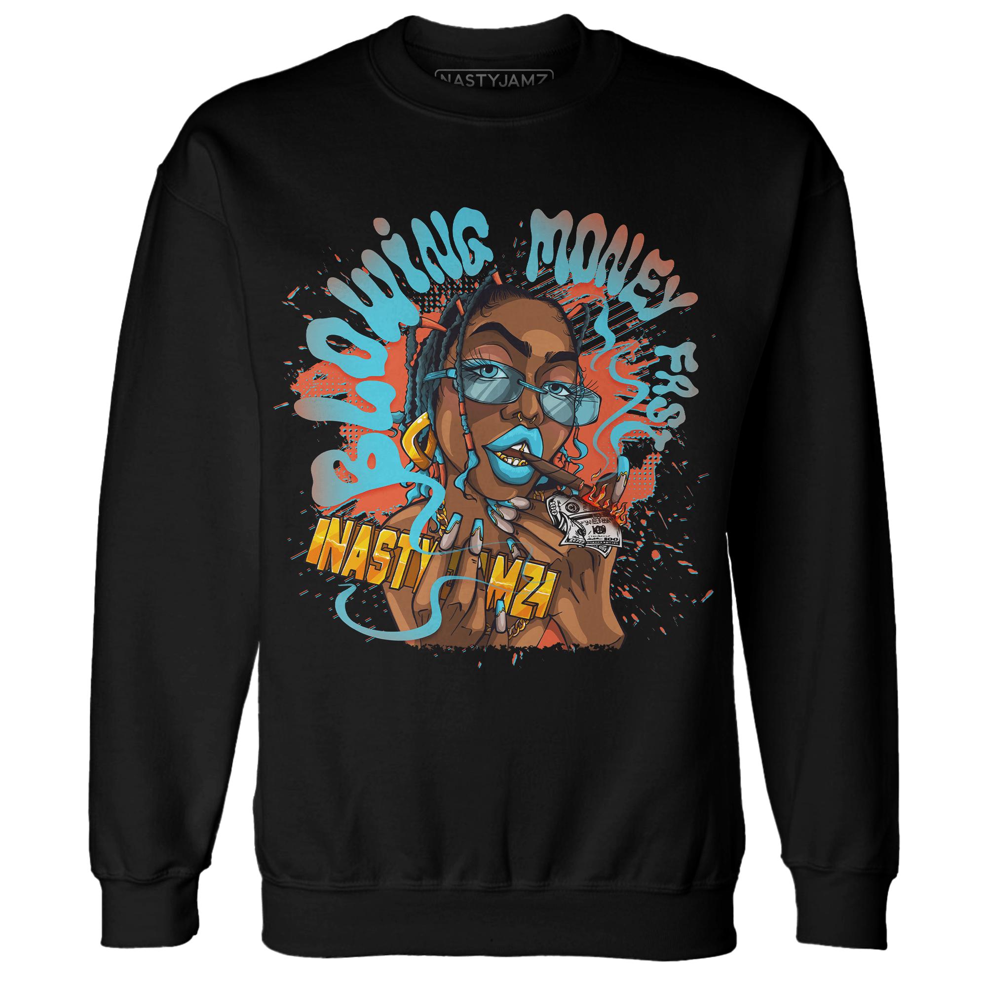 Dunk Low Dolphins Sweatshirt Match Blowing Money Fast Girl - NastyJamz