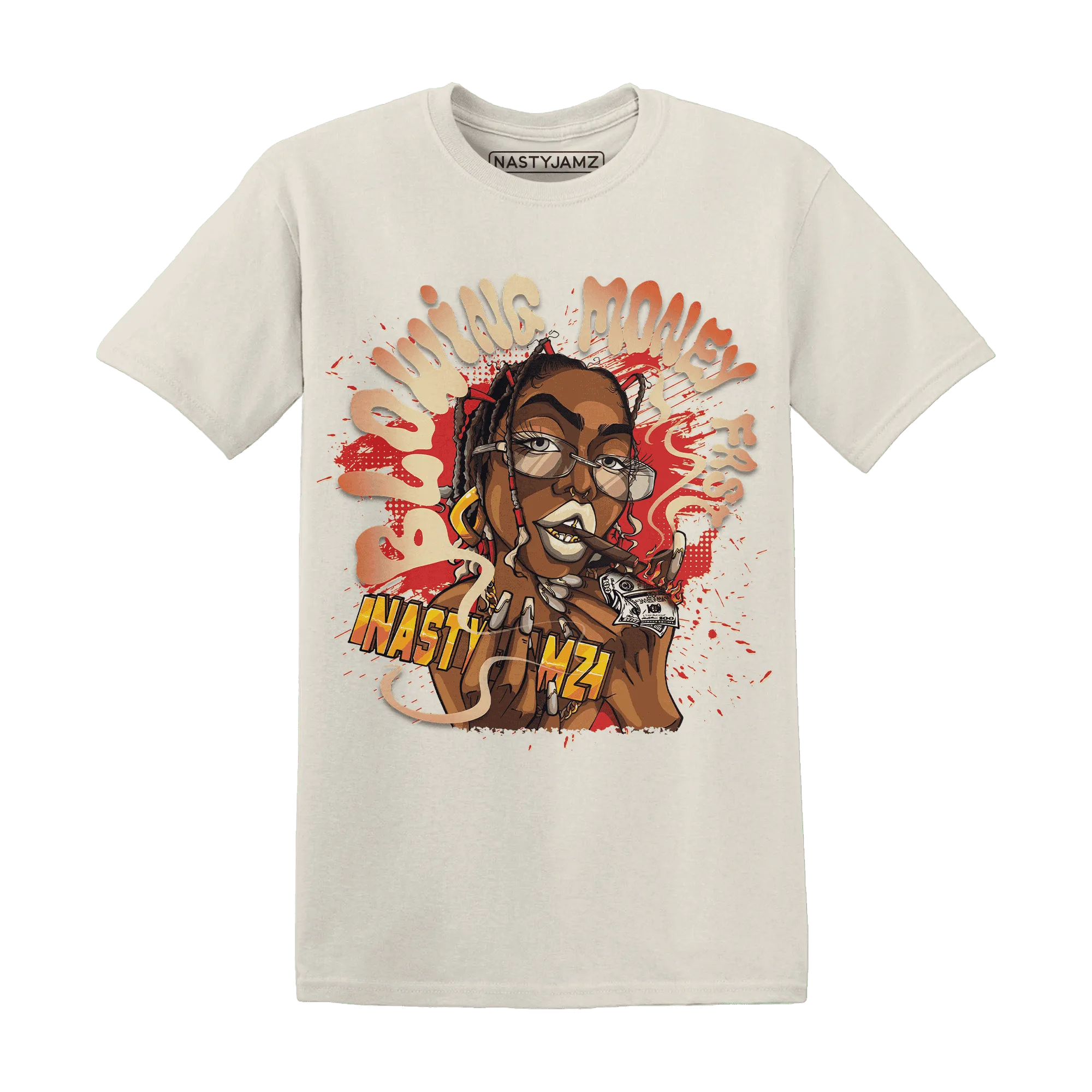 Dunk-Strawberry-Waffle-Pale-Vanilla-University-Red-Sail-Wheat-Low-Retro-NastyJamz-T-Shirt-Match-Blowing-Money-Fast-Girl