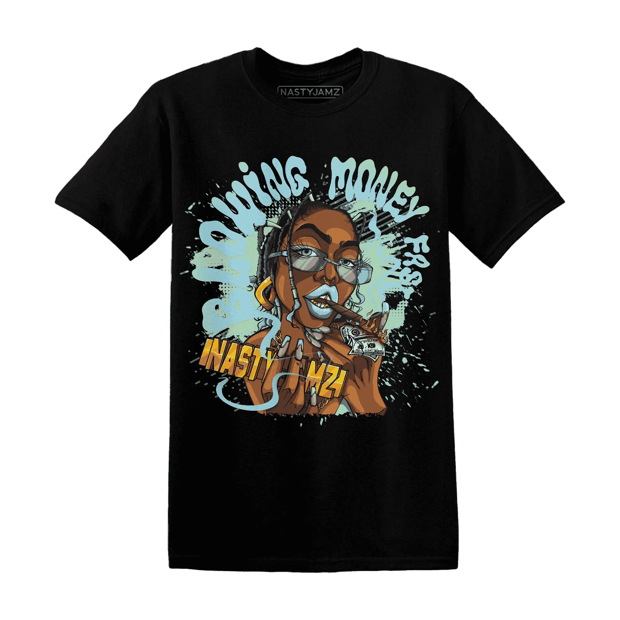 Dunk-Verdy-Visty-NastyJamz-T-Shirt-Match-Blowing-Money-Fast-Girl