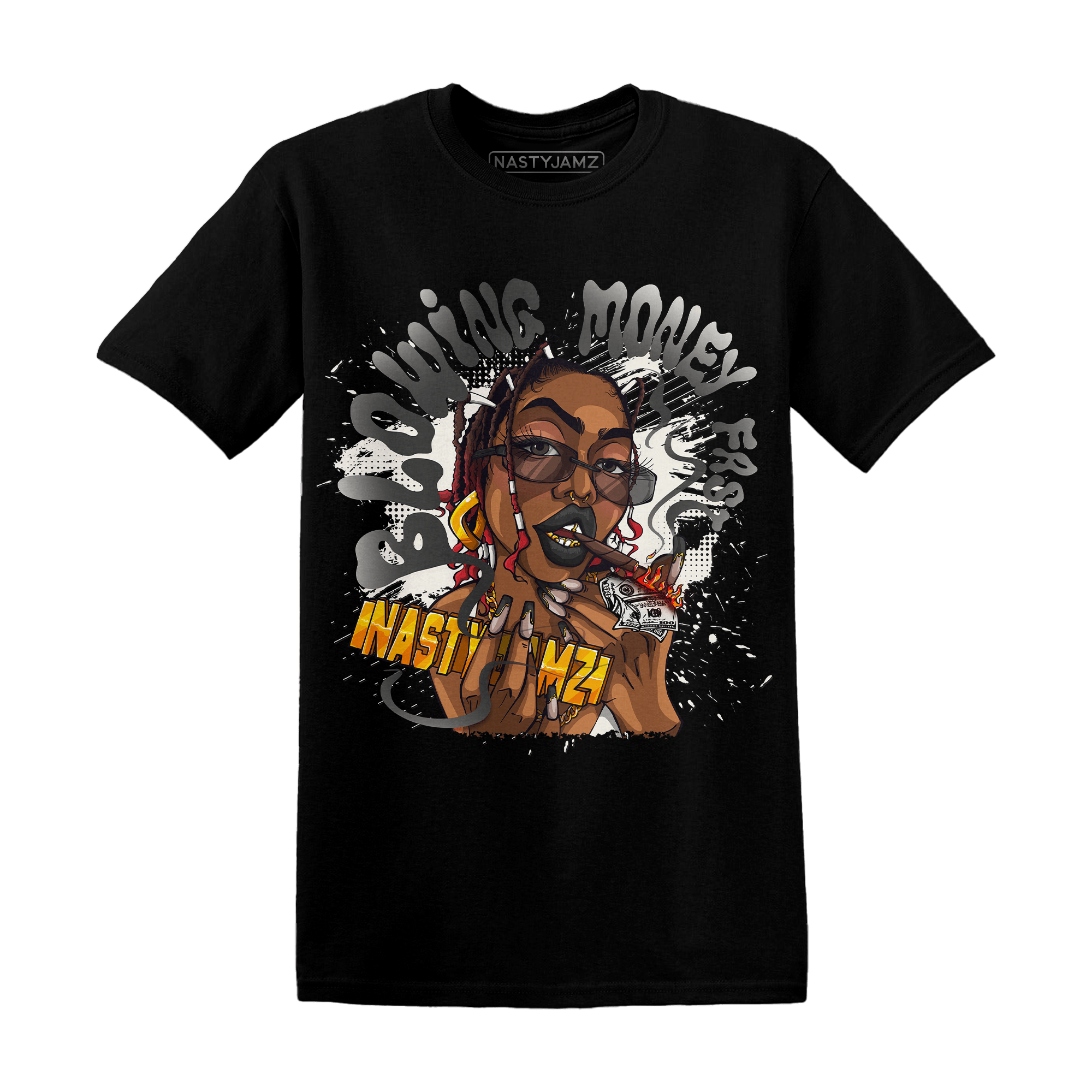 Jumman Jack Universityy Red T Shirt Match Blowing Money Fast Girl - NastyJamz