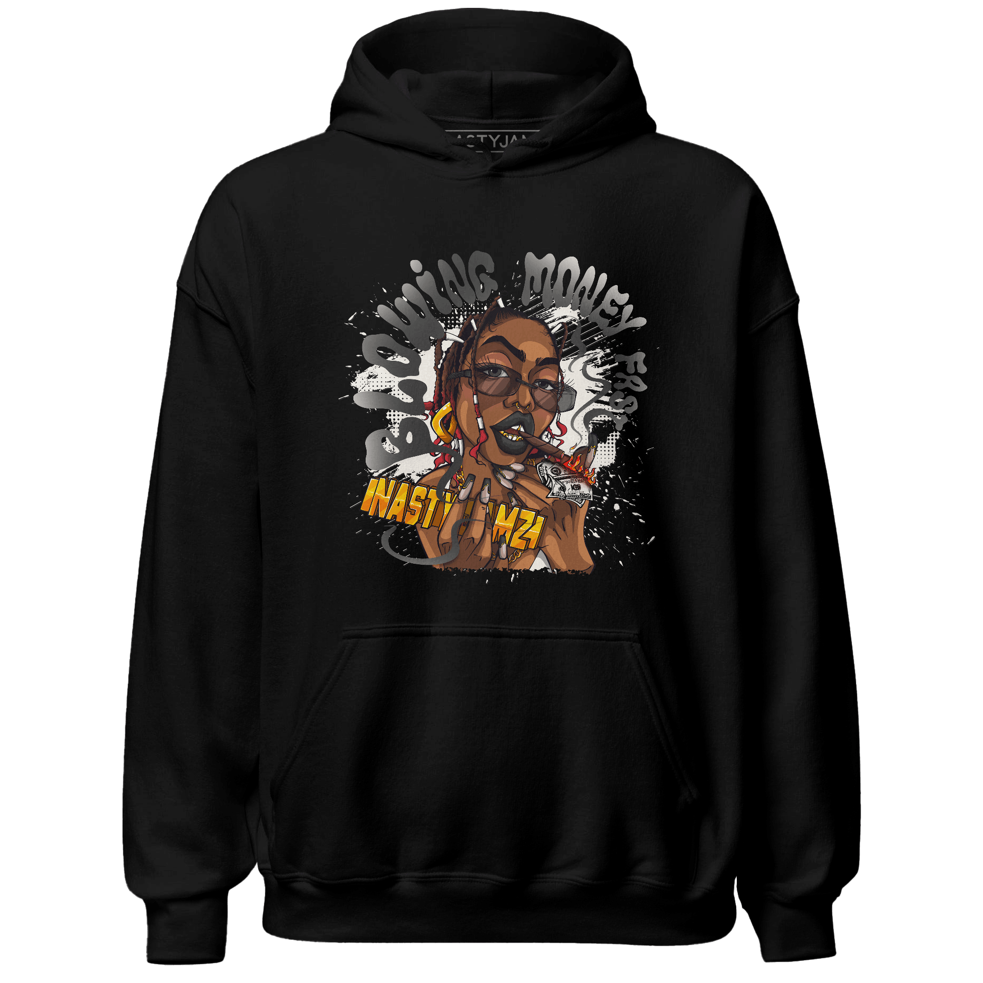 Jumman Jack Universityy Red Hoodie Match Blowing Money Fast Girl - NastyJamz