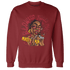 Cherry 12s Sweatshirt Match Blowing Money Fast Girl - NastyJamz