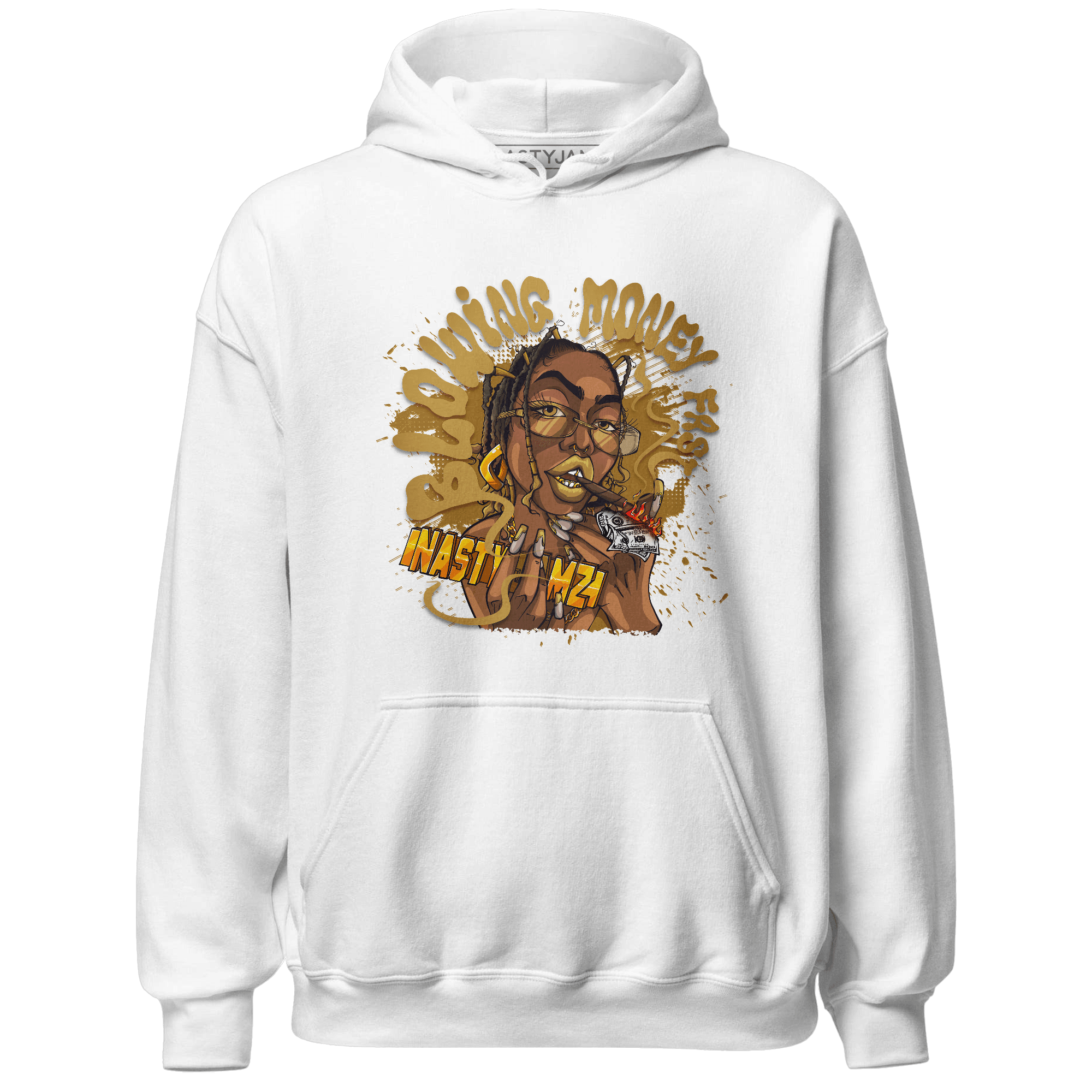 Wheat 13s Hoodie Match Blowing Money Fast Girl - NastyJamz