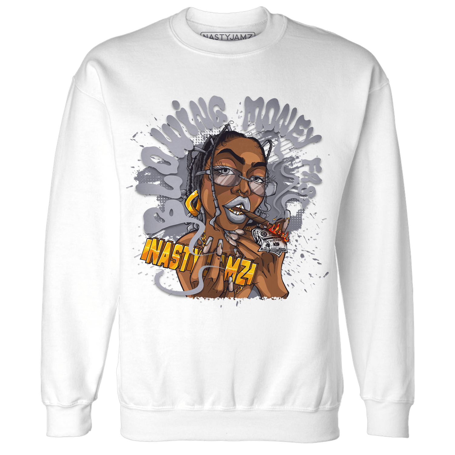 Stealth 14s Sweatshirt Match Blowing Money Fast Girl - NastyJamz