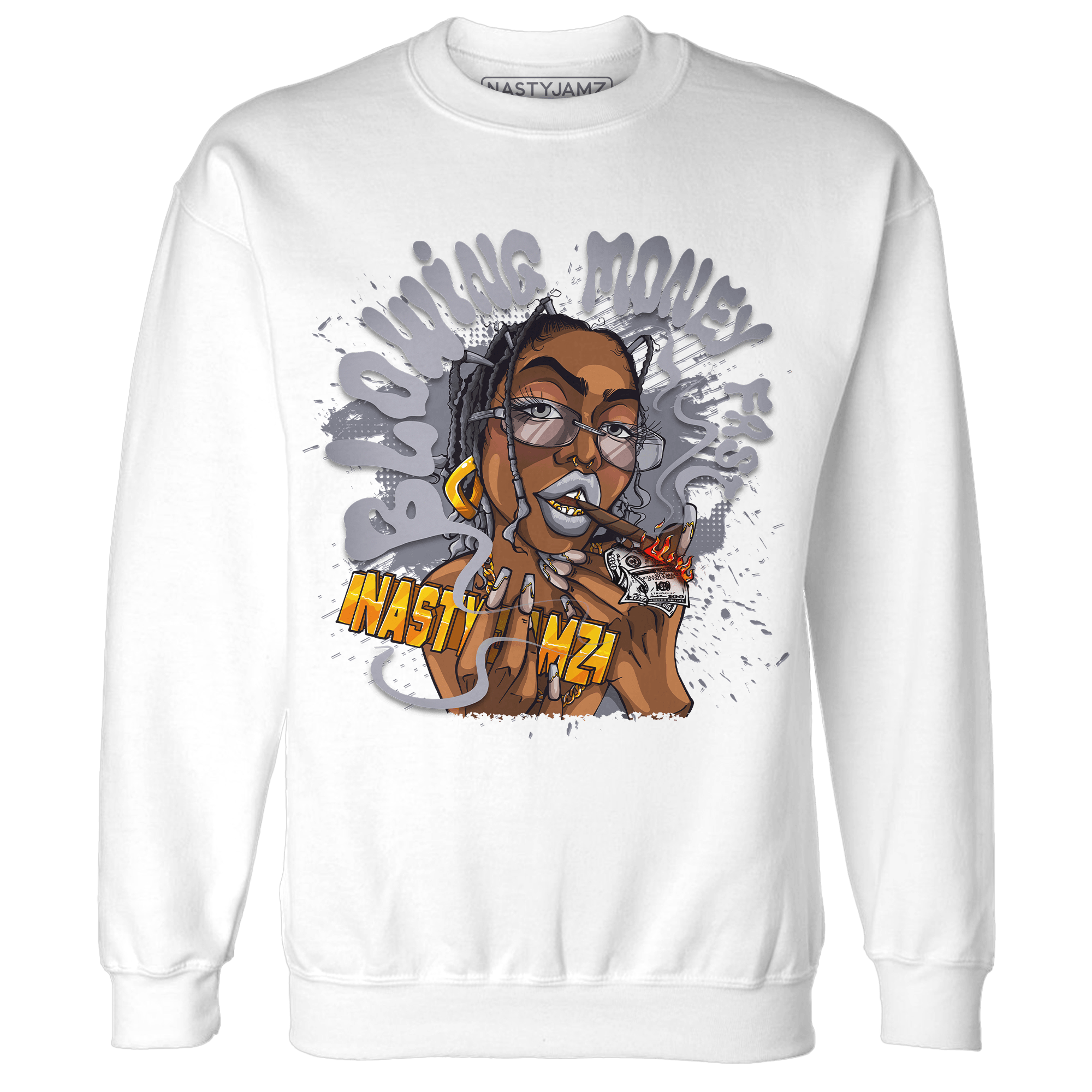 Stealth 14s Sweatshirt Match Blowing Money Fast Girl - NastyJamz
