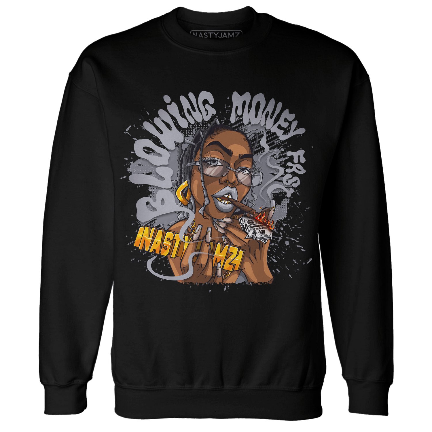 Stealth 14s Sweatshirt Match Blowing Money Fast Girl - NastyJamz