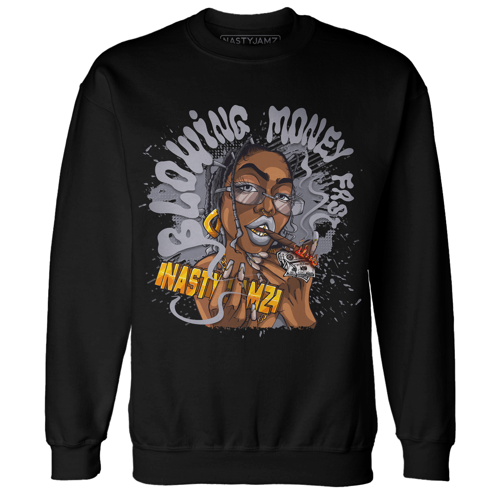 Stealth 14s Sweatshirt Match Blowing Money Fast Girl - NastyJamz