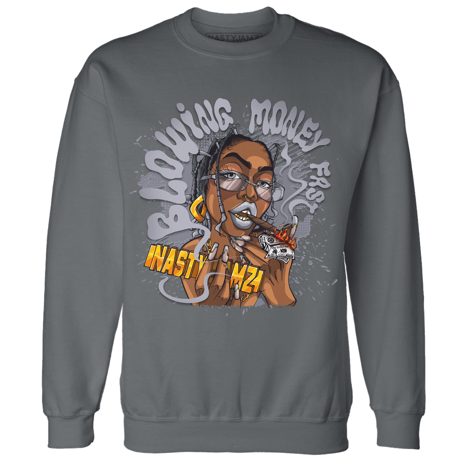 Stealth 14s Sweatshirt Match Blowing Money Fast Girl - NastyJamz
