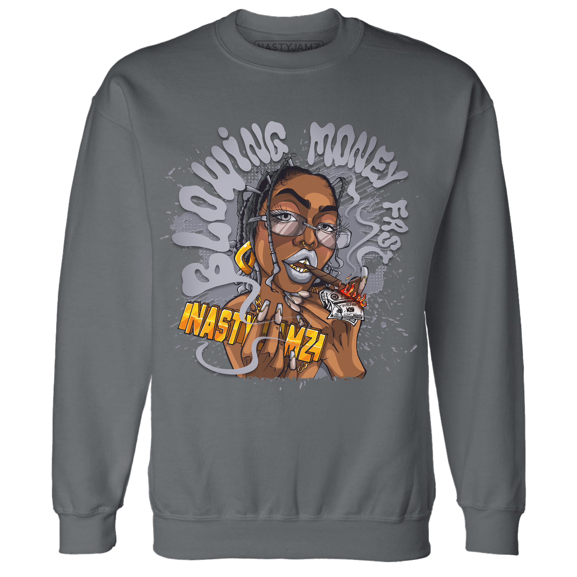 Stealth 14s Sweatshirt Match Blowing Money Fast Girl - NastyJamz