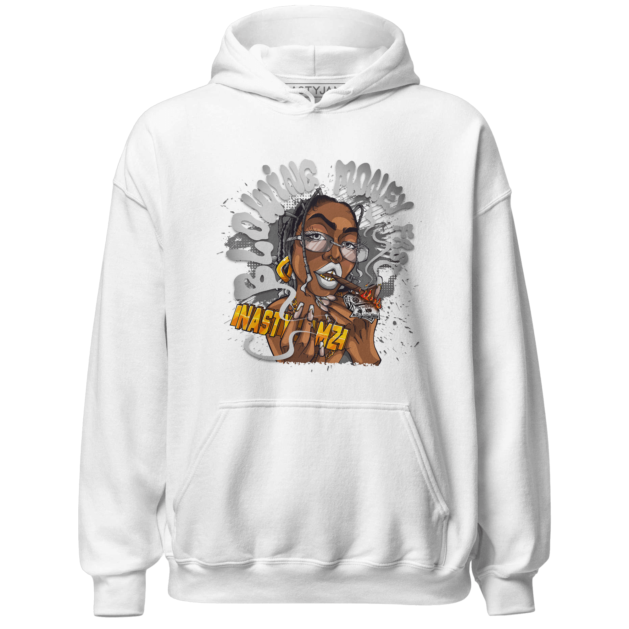 Retro High OG Black White 1s Hoodie Match Blowing Money Fast Girl - NastyJamz