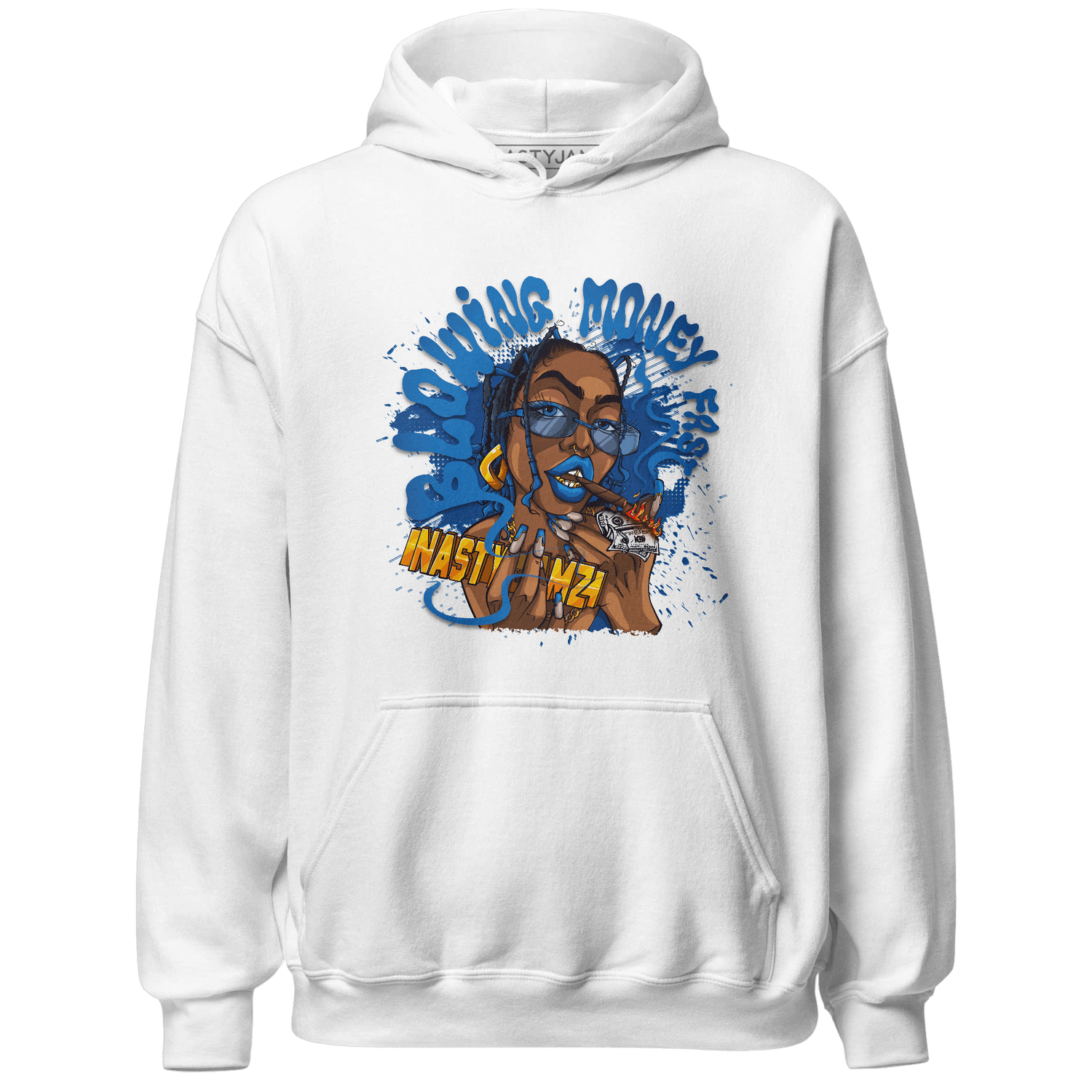 Royal Reimagined 1s Hoodie Match Blowing Money Fast Girl - NastyJamz