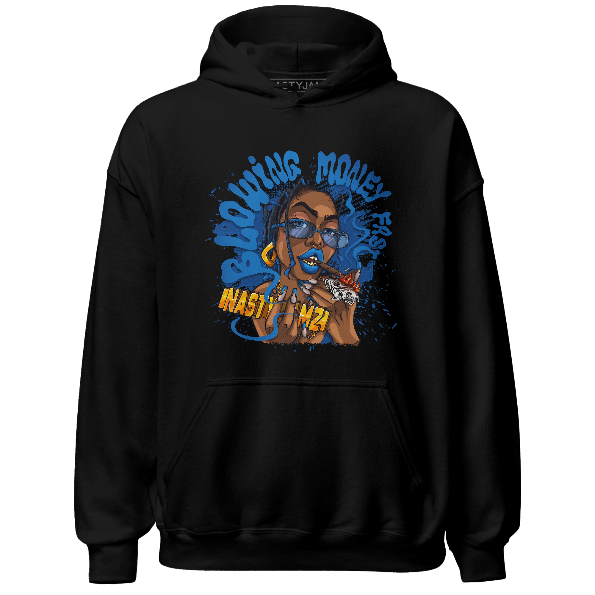 Royal Reimagined 1s Hoodie Match Blowing Money Fast Girl - NastyJamz