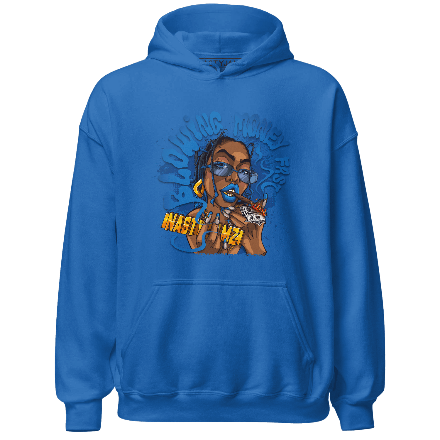 Royal Reimagined 1s Hoodie Match Blowing Money Fast Girl - NastyJamz