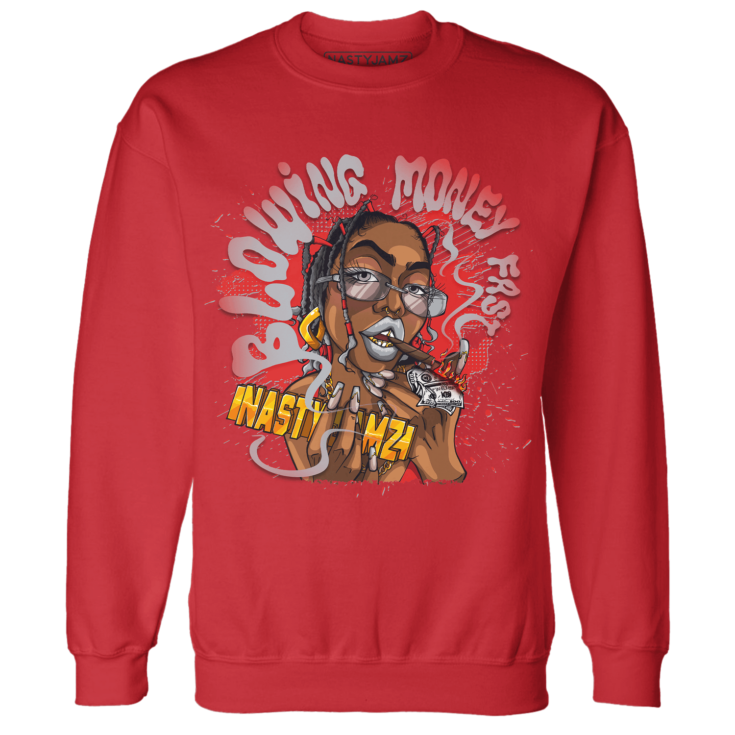 Bred Reimagined 4s Sweatshirt Match Blowing Money Fast Girl - NastyJamz
