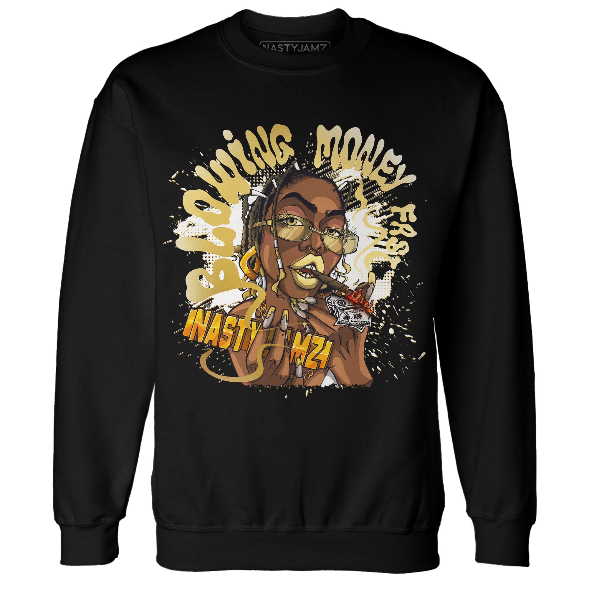 Sail 4s Sweatshirt Match Blowing Money Fast Girl - NastyJamz