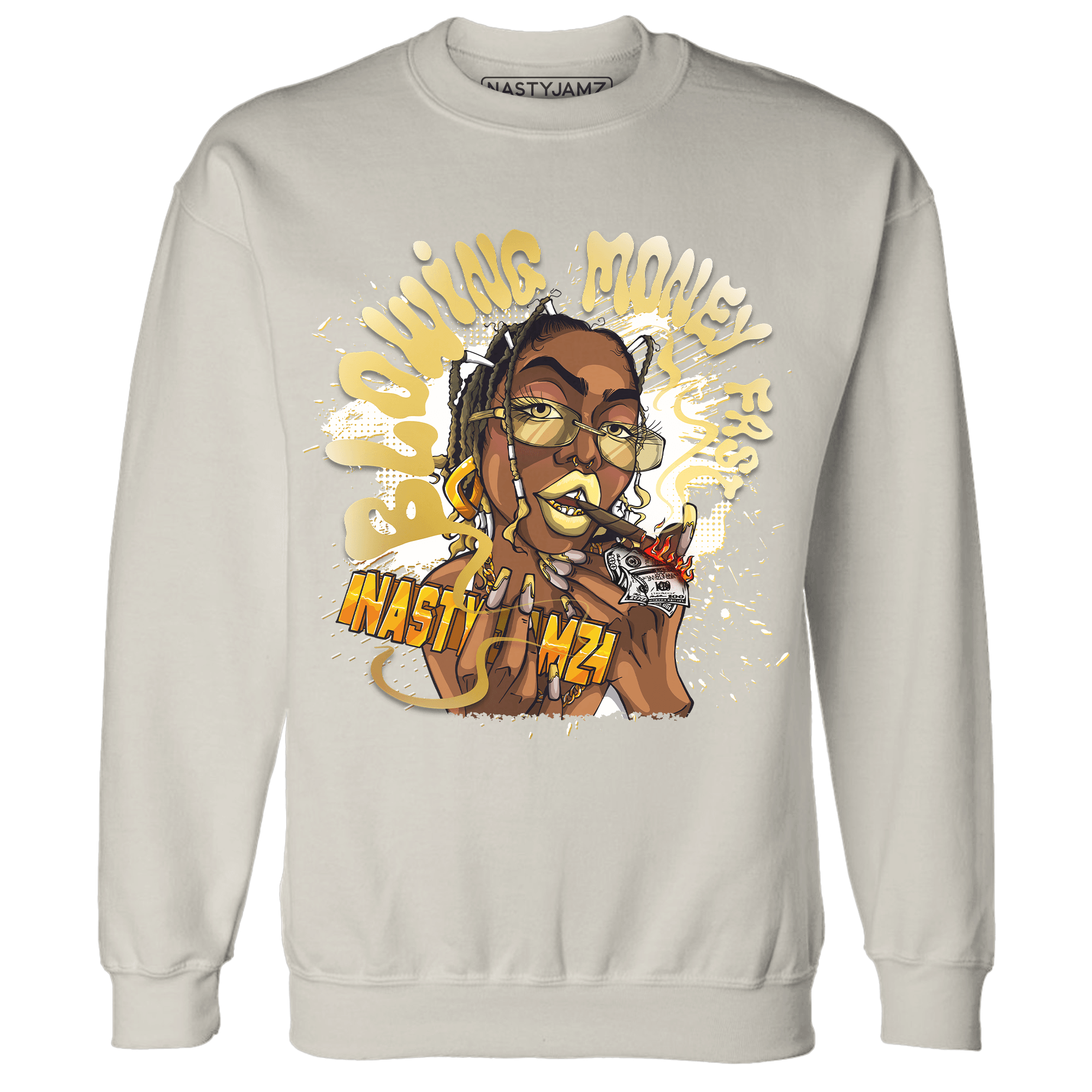 Sail 4s Sweatshirt Match Blowing Money Fast Girl - NastyJamz