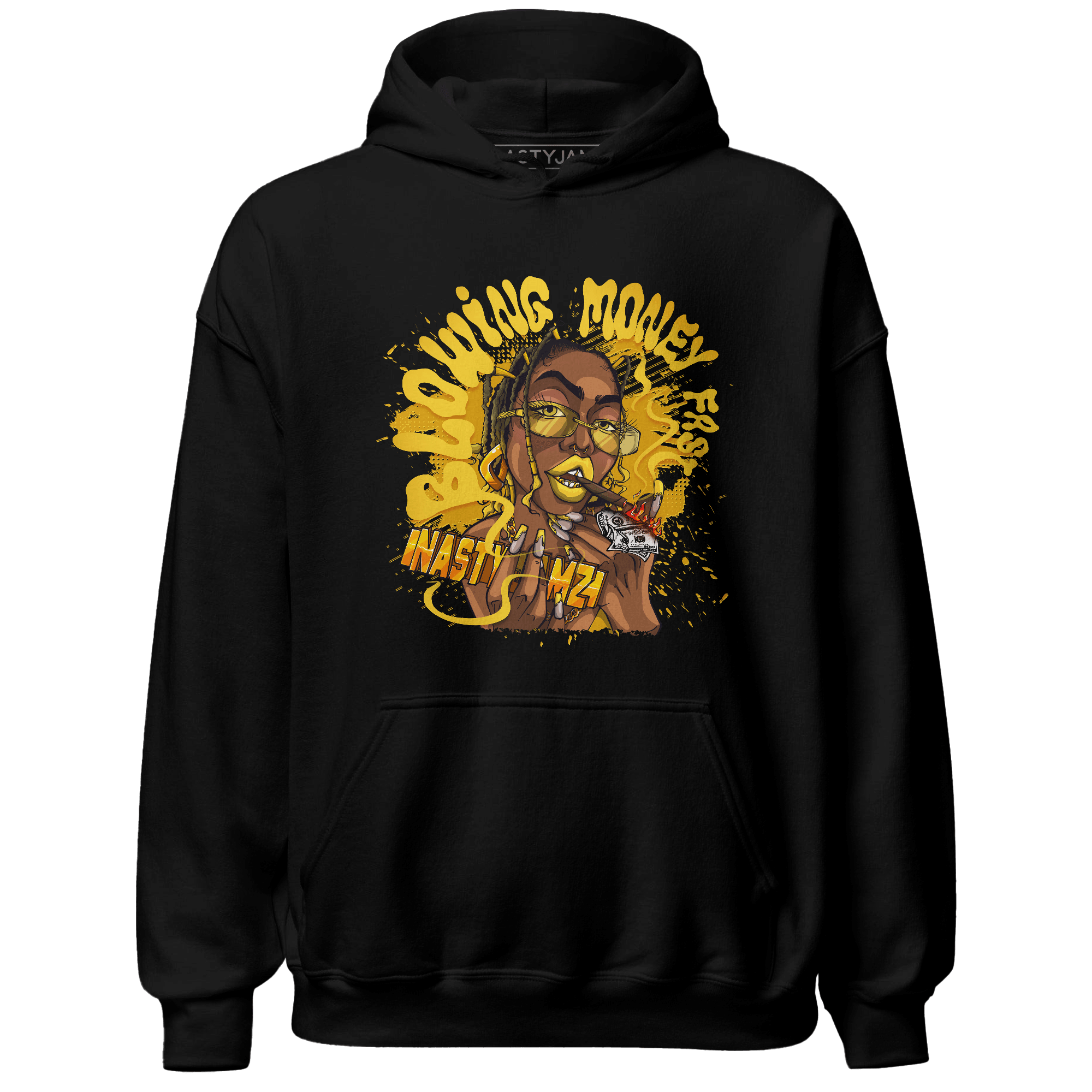 Yellow Ochre 6s Hoodie Match Blowing Money Fast Girl - NastyJamz