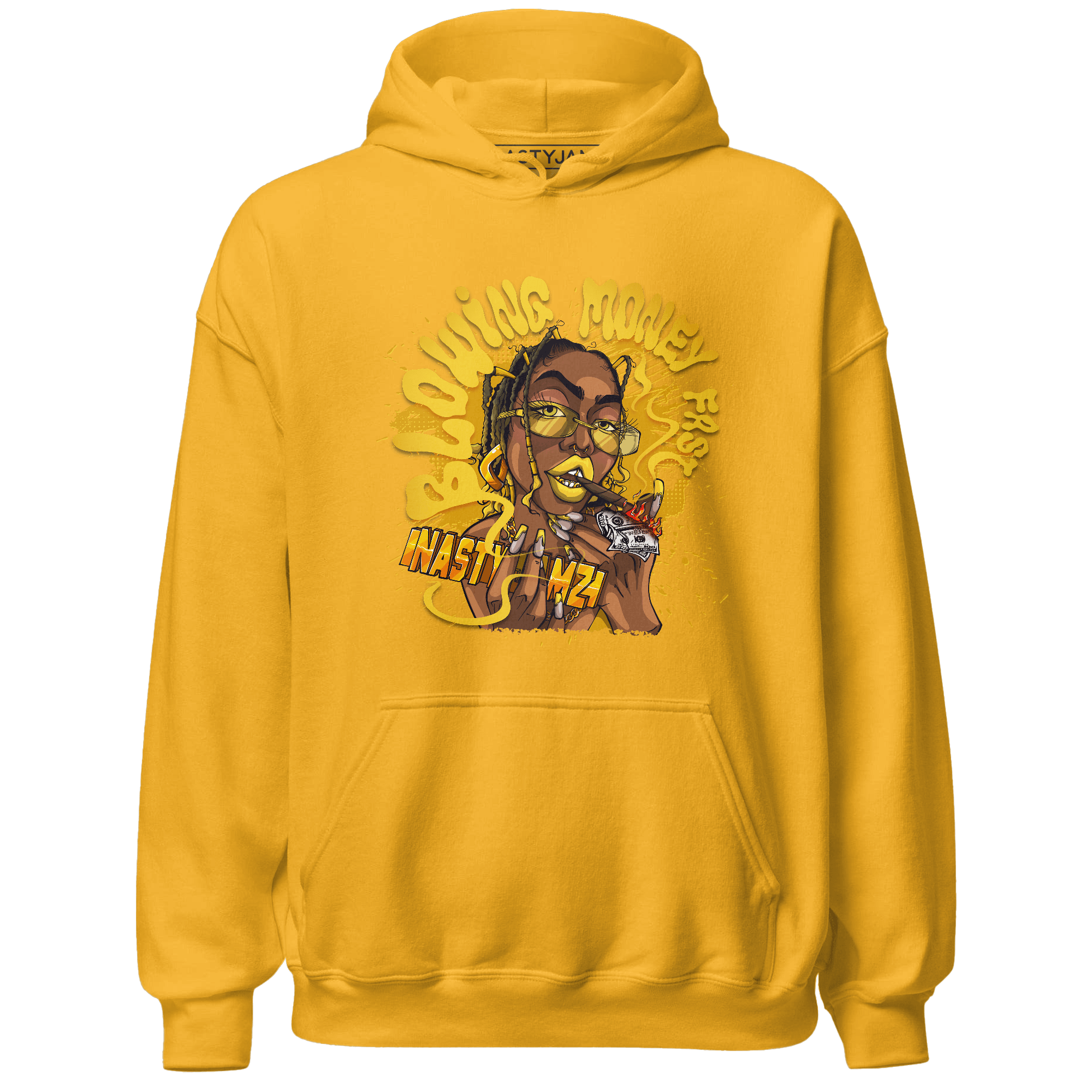 Yellow Ochre 6s Hoodie Match Blowing Money Fast Girl - NastyJamz