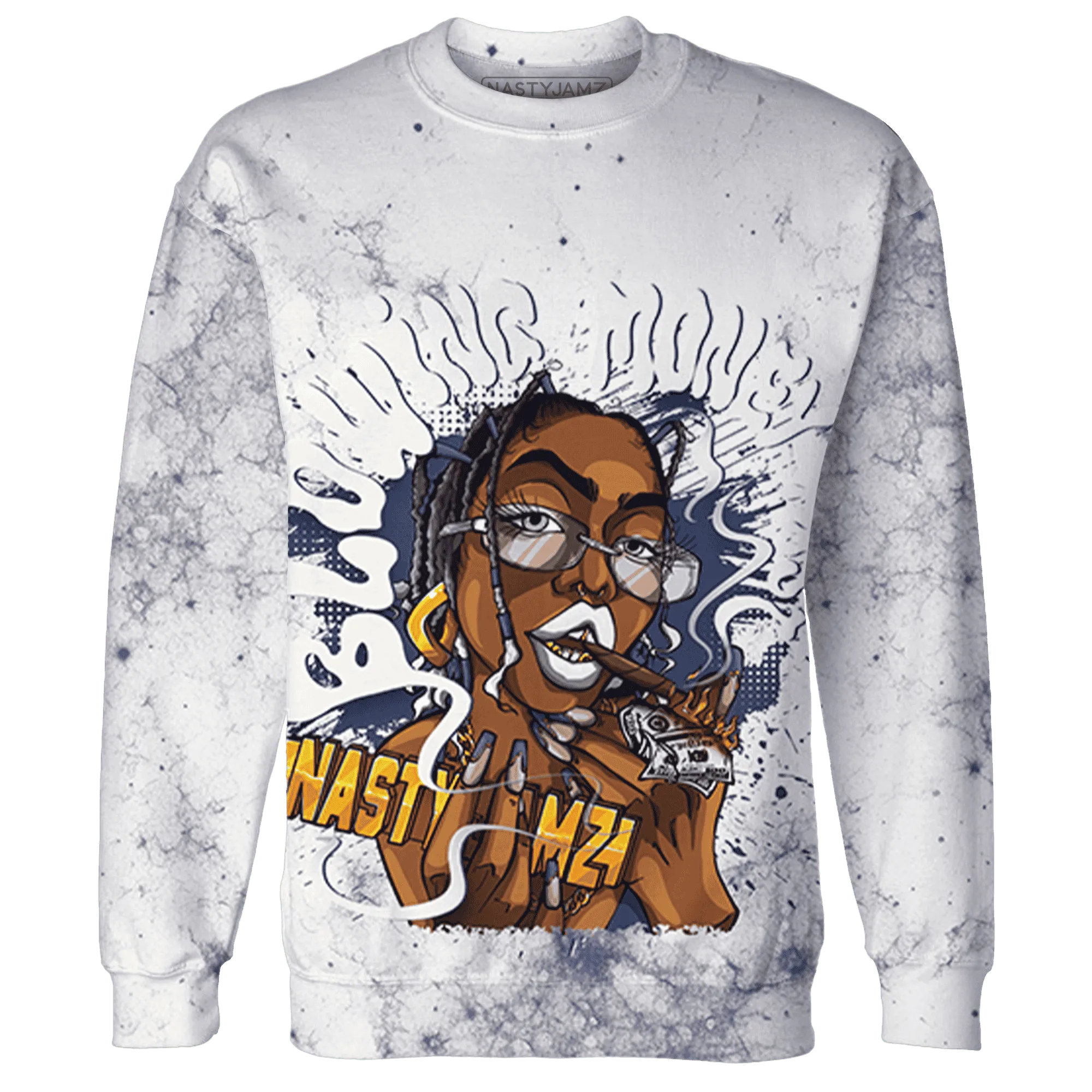 Low-Diffused-Blue-11s-Sweatshirt-Match-Blowing-Money-Fast-Girl-3D