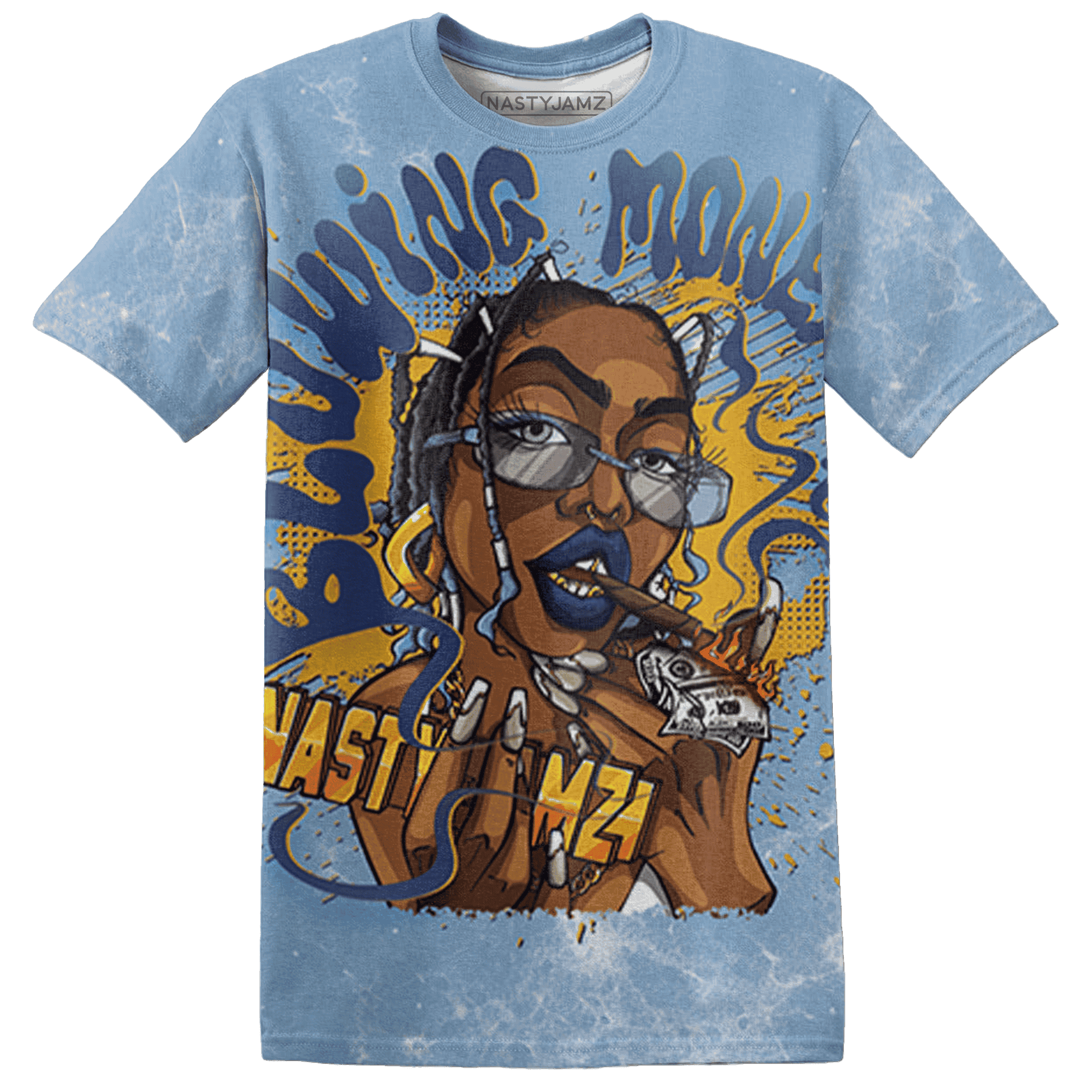 First In Flight 1s T Shirt Match Blowing Money Fast Girl 3D All-Over Print - NastyJamz