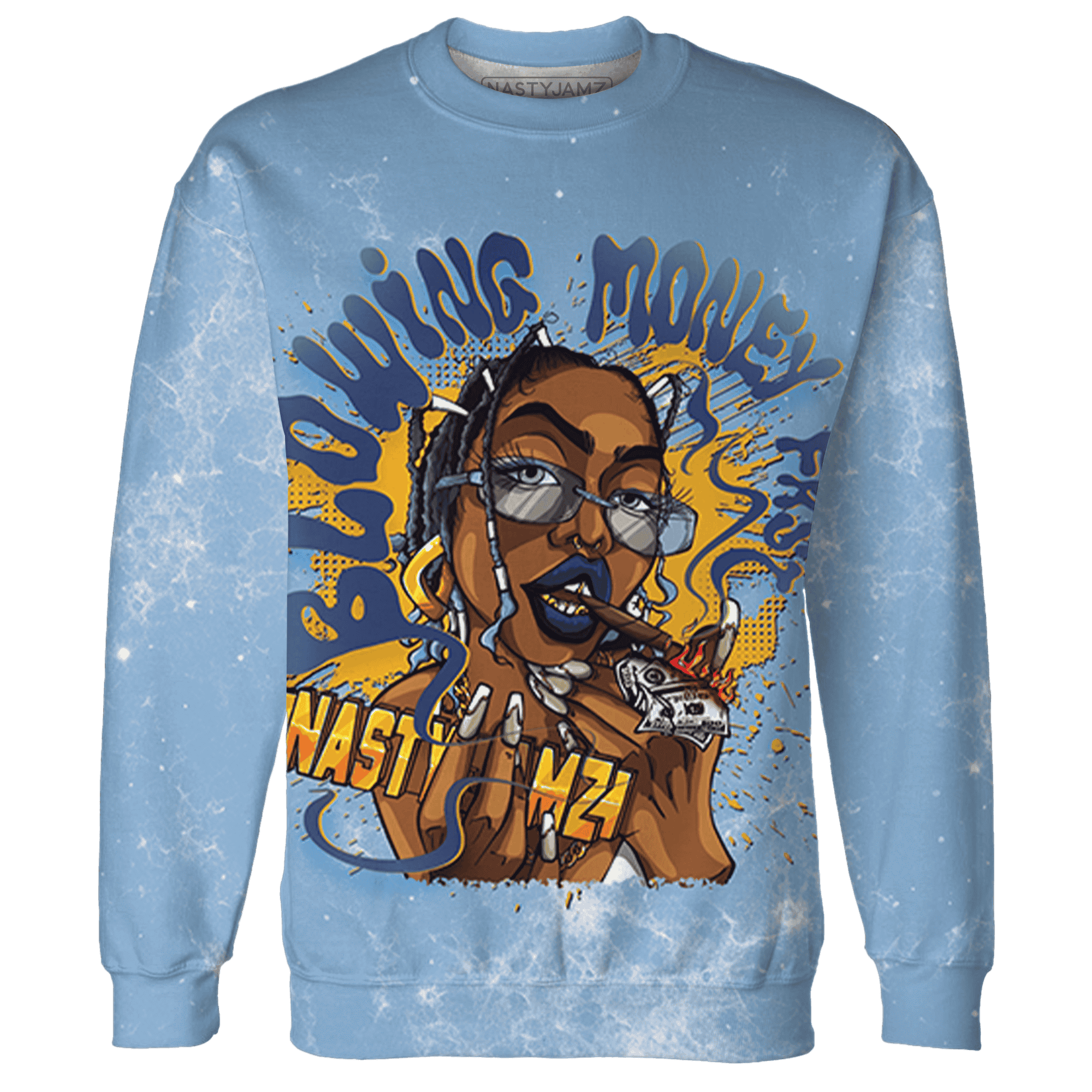 First In Flight 1s Sweatshirt Match Blowing Money Fast Girl 3D All-Over Print - NastyJamz
