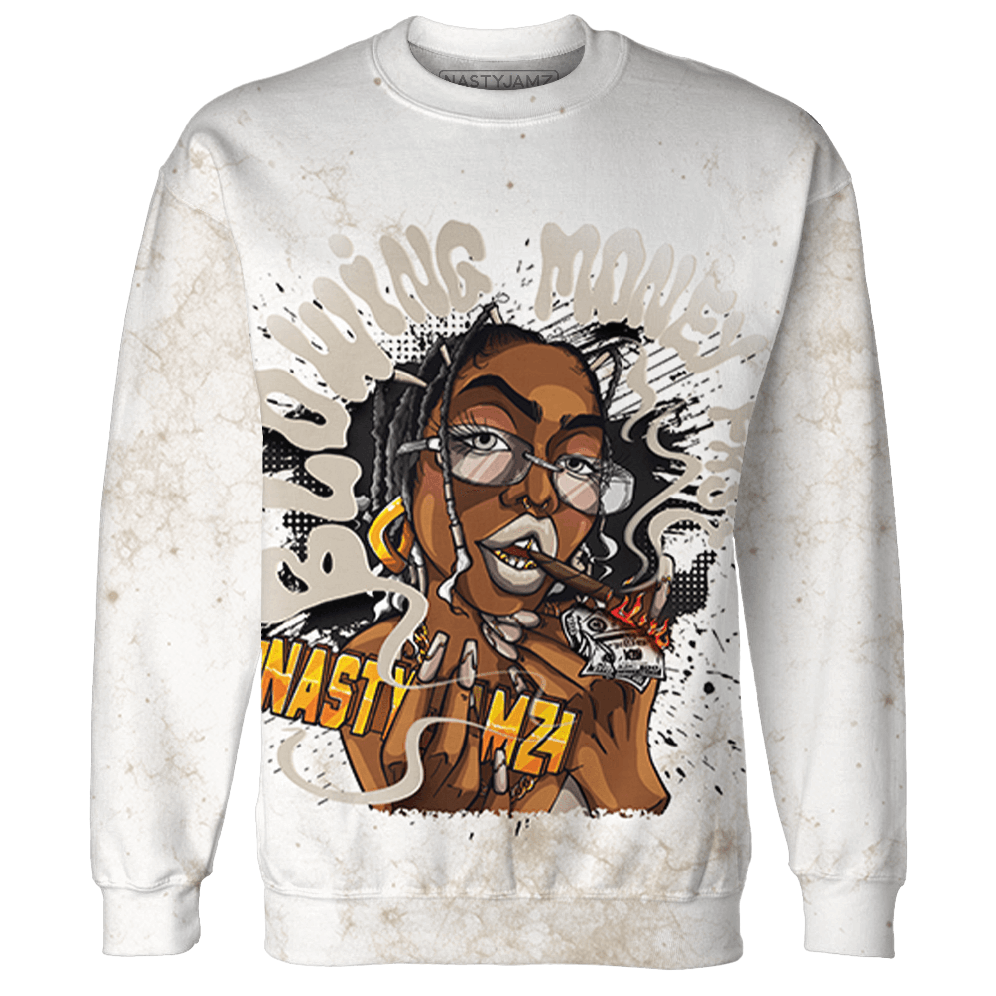 Latte 1s Sweatshirt Match Blowing Money Fast Girl 3D All-Over Print - NastyJamz