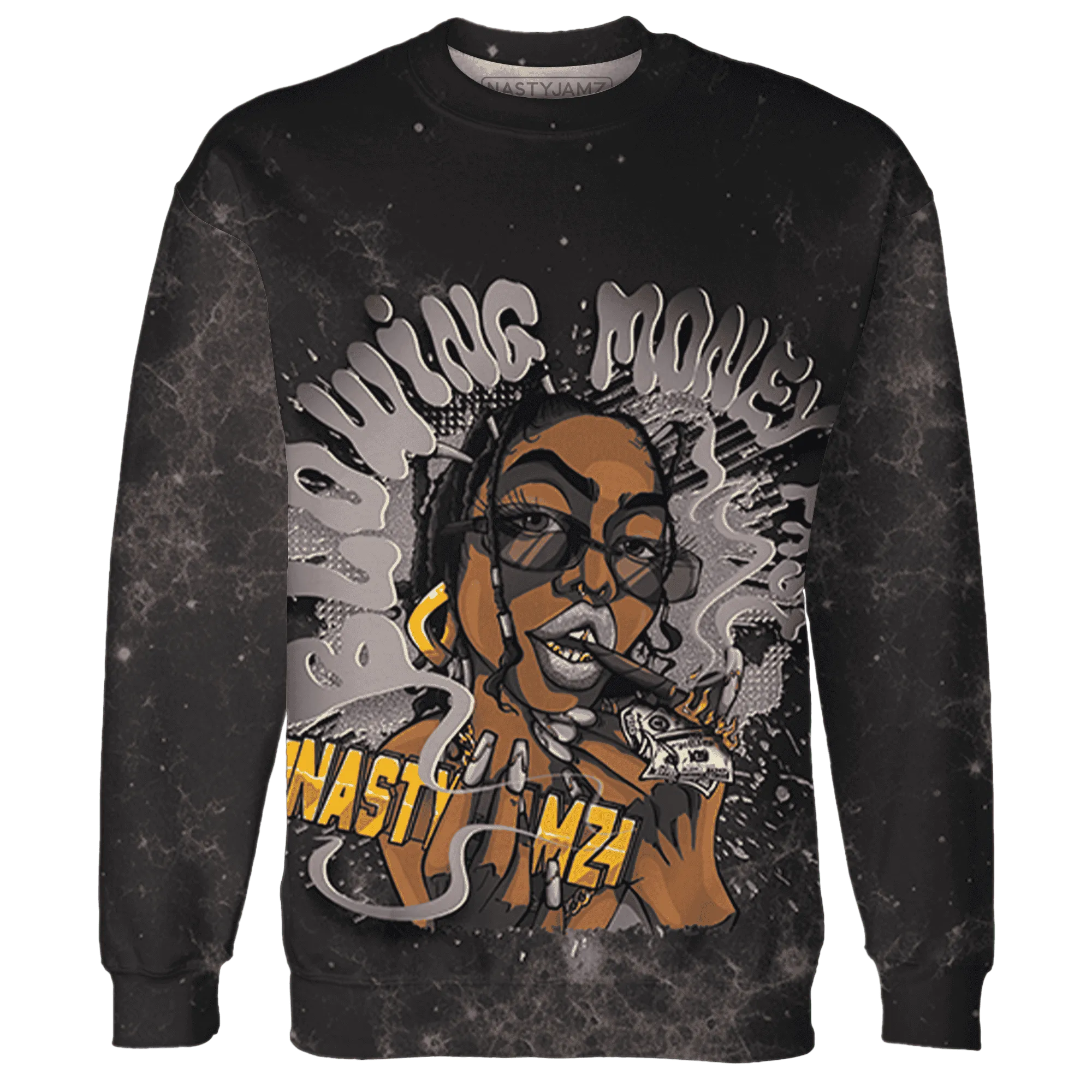 Black-Violet-Ore-3s-Sweatshirt-Match-Blowing-Money-Fast-Girl-3D