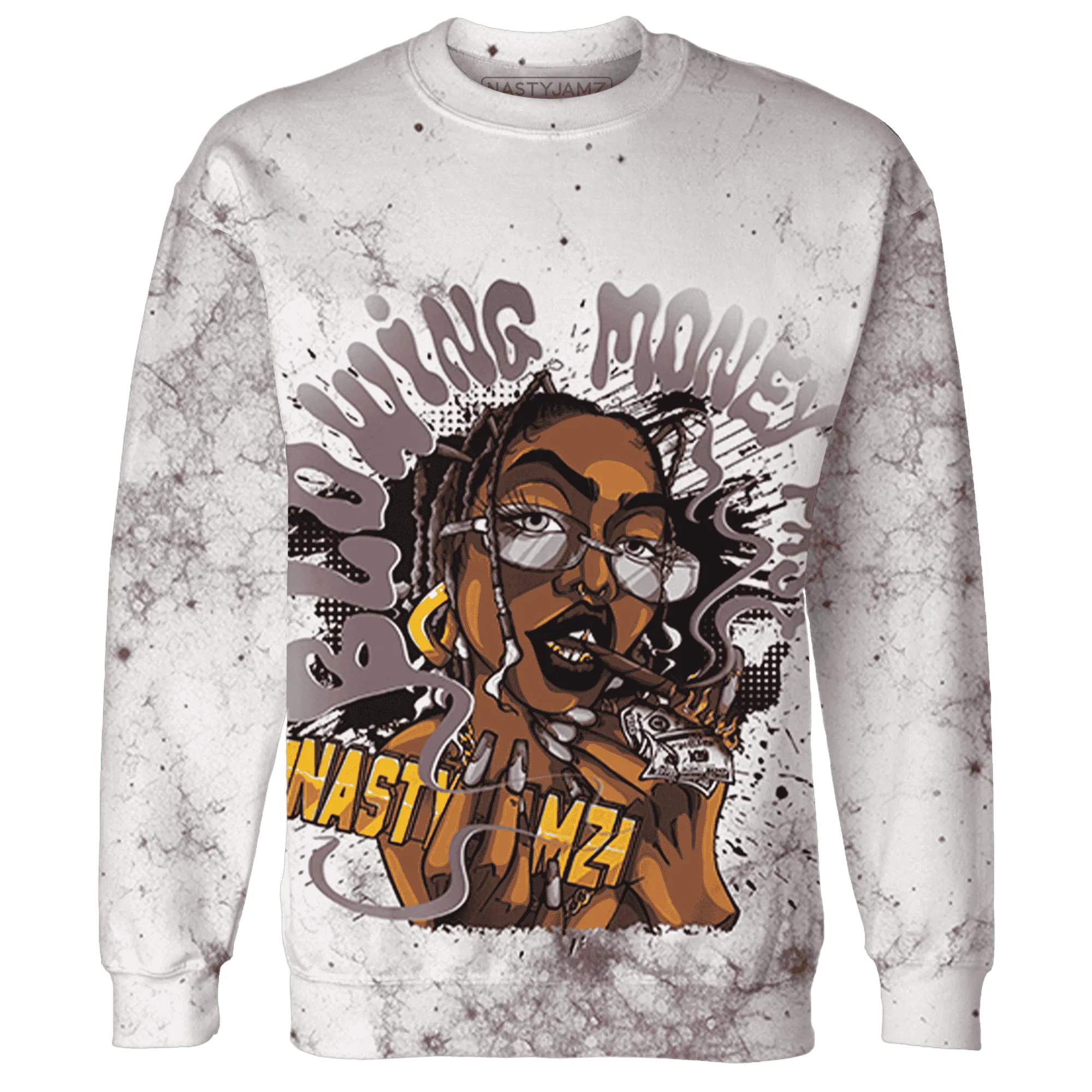 Burgundy-Crush-3s-Sweatshirt-Match-Blowing-Money-Fast-Girl-3D