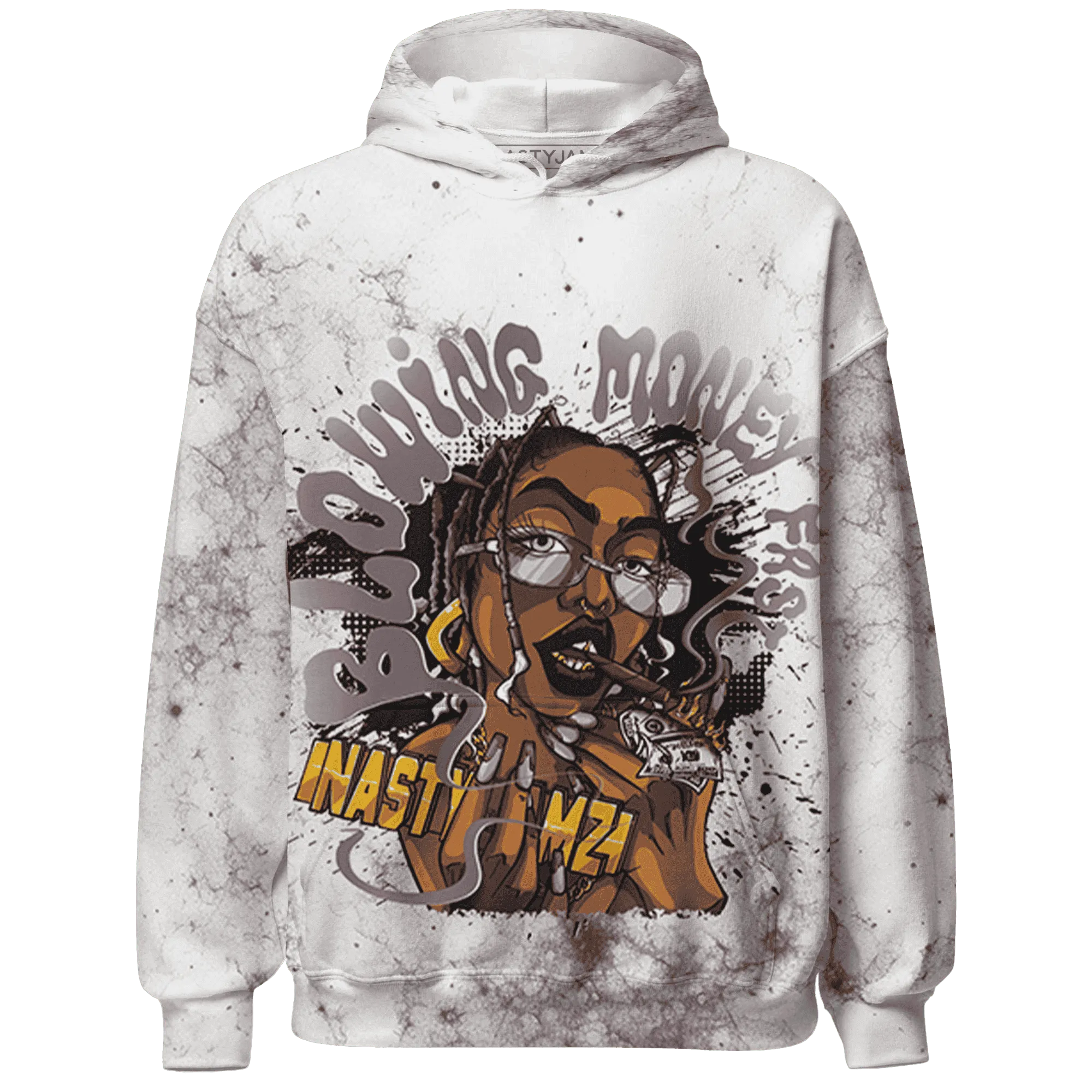 Burgundy-Crush-3s-Hoodie-Match-Blowing-Money-Fast-Girl-3D