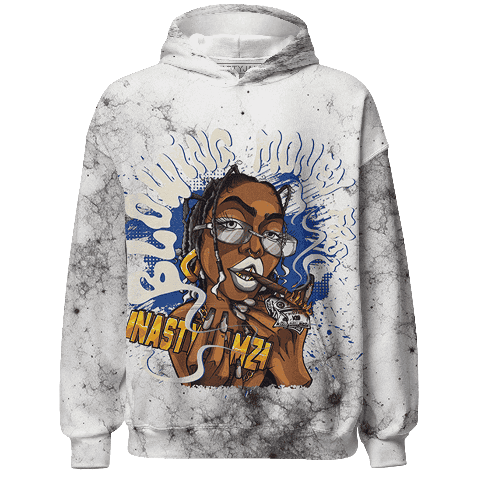 Quaiii 54 3s Hoodie Match Blowing Money Fast Girl 3D All-Over Print - NastyJamz