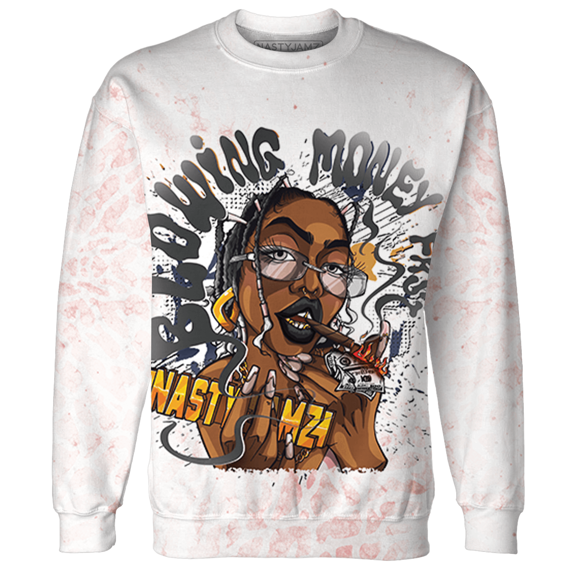 Red Stardust 3s Sweatshirt Match Blowing Money Fast Girl 3D All-Over Print - NastyJamz