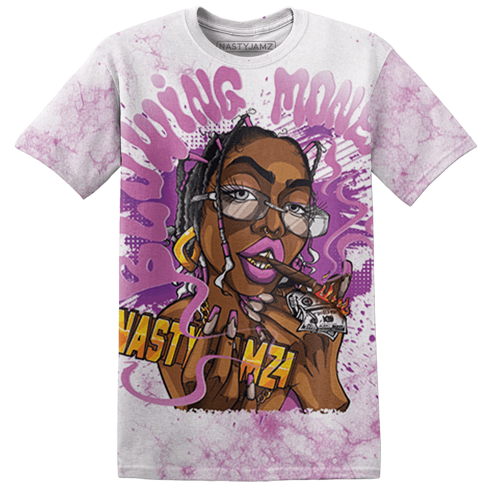 GS Hyper Violet 4s T Shirt Match Blowing Money Fast Girl 3D All-Over Print - NastyJamz