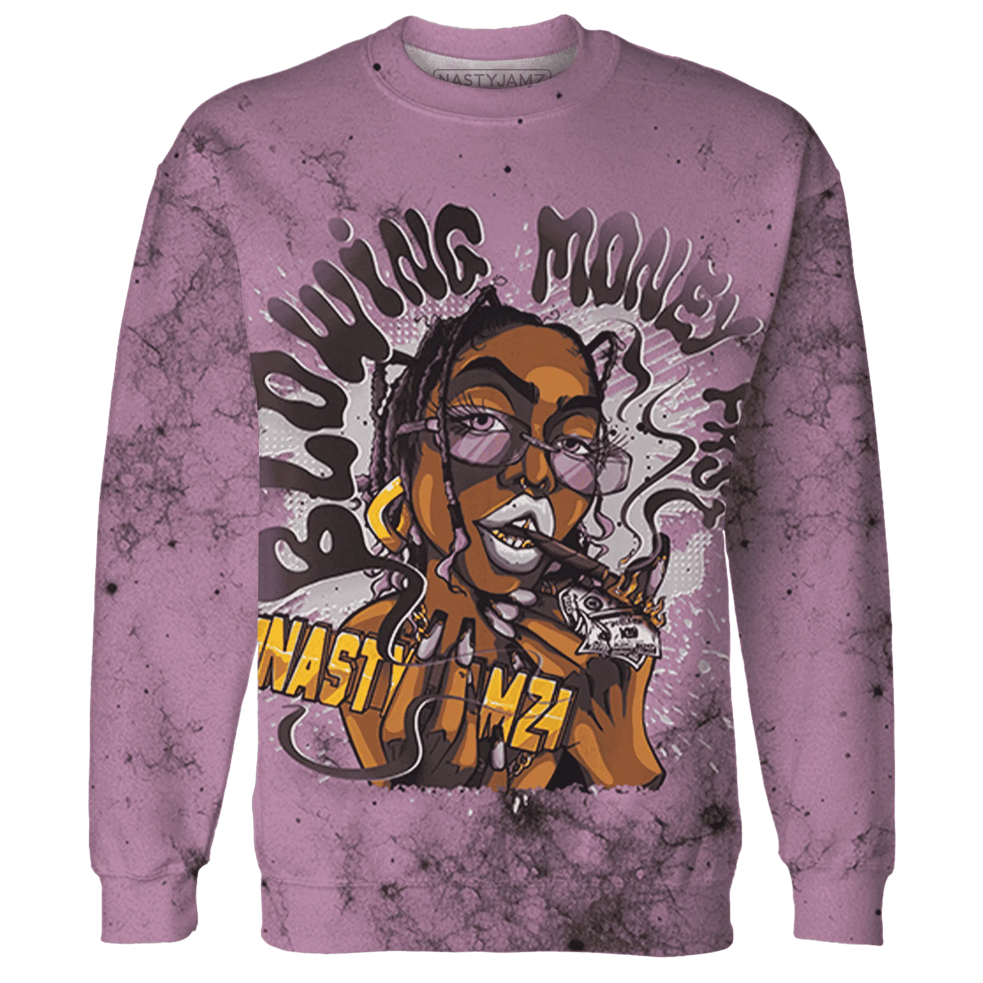 Orchid-Neutral-Grey-Black-White-4s-NastyJamz-Sweatshirt-Match-Blowing-Money-Fast-Girl-3D