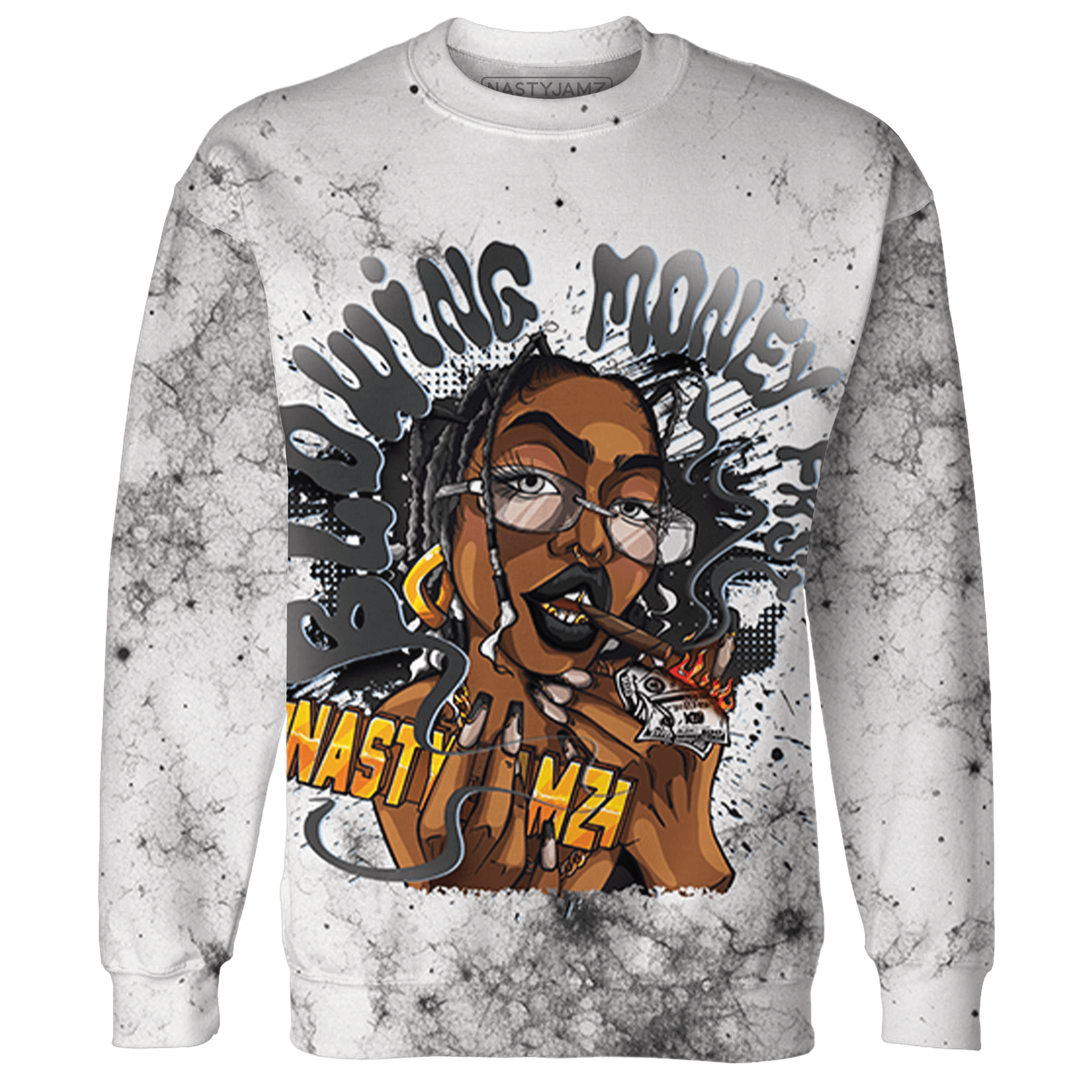 Reverse Oreo 6s Sweatshirt Match Blowing Money Fast Girl 3D All-Over Print - NastyJamz