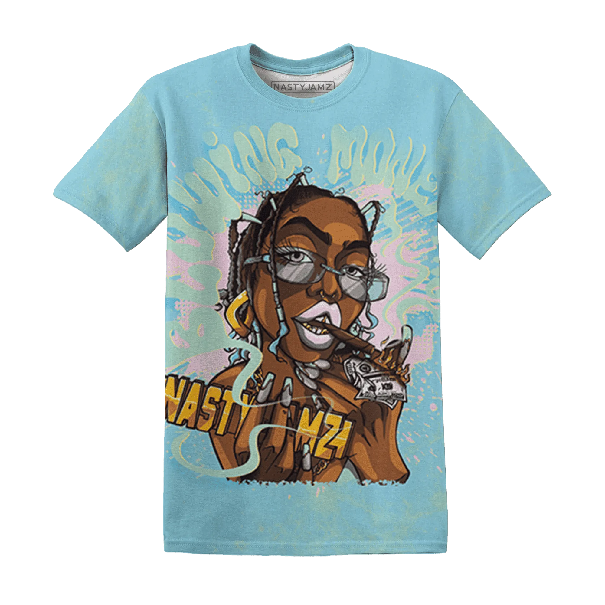 Dunk-Verdy-Visty-NastyJamz-T-Shirt-Match-Blowing-Money-Fast-Girl-3D