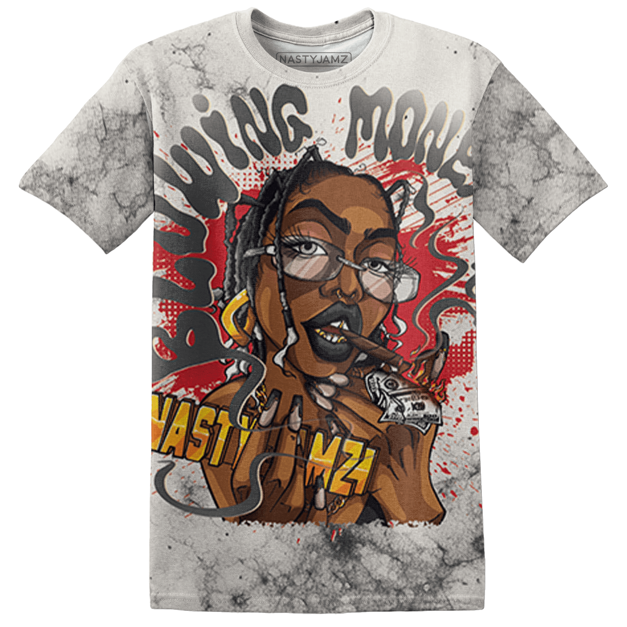 Jumman Jack Universityy Red T Shirt Match Blowing Money Fast Girl 3D All-Over Print - NastyJamz