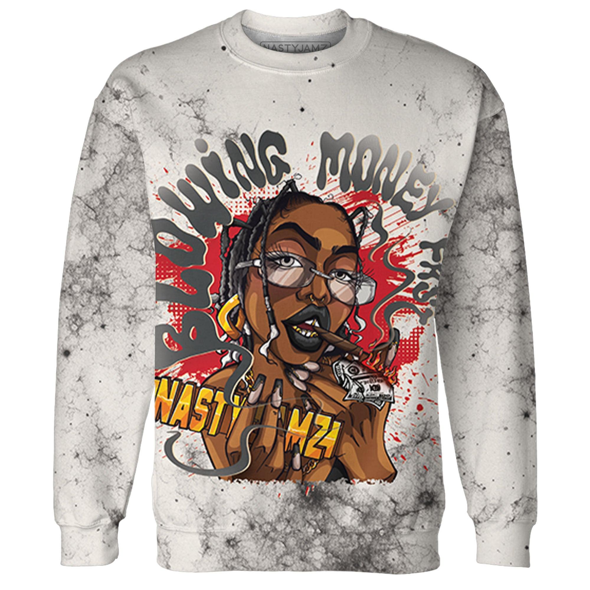Jumman Jack Universityy Red Sweatshirt Match Blowing Money Fast Girl 3D All-Over Print - NastyJamz