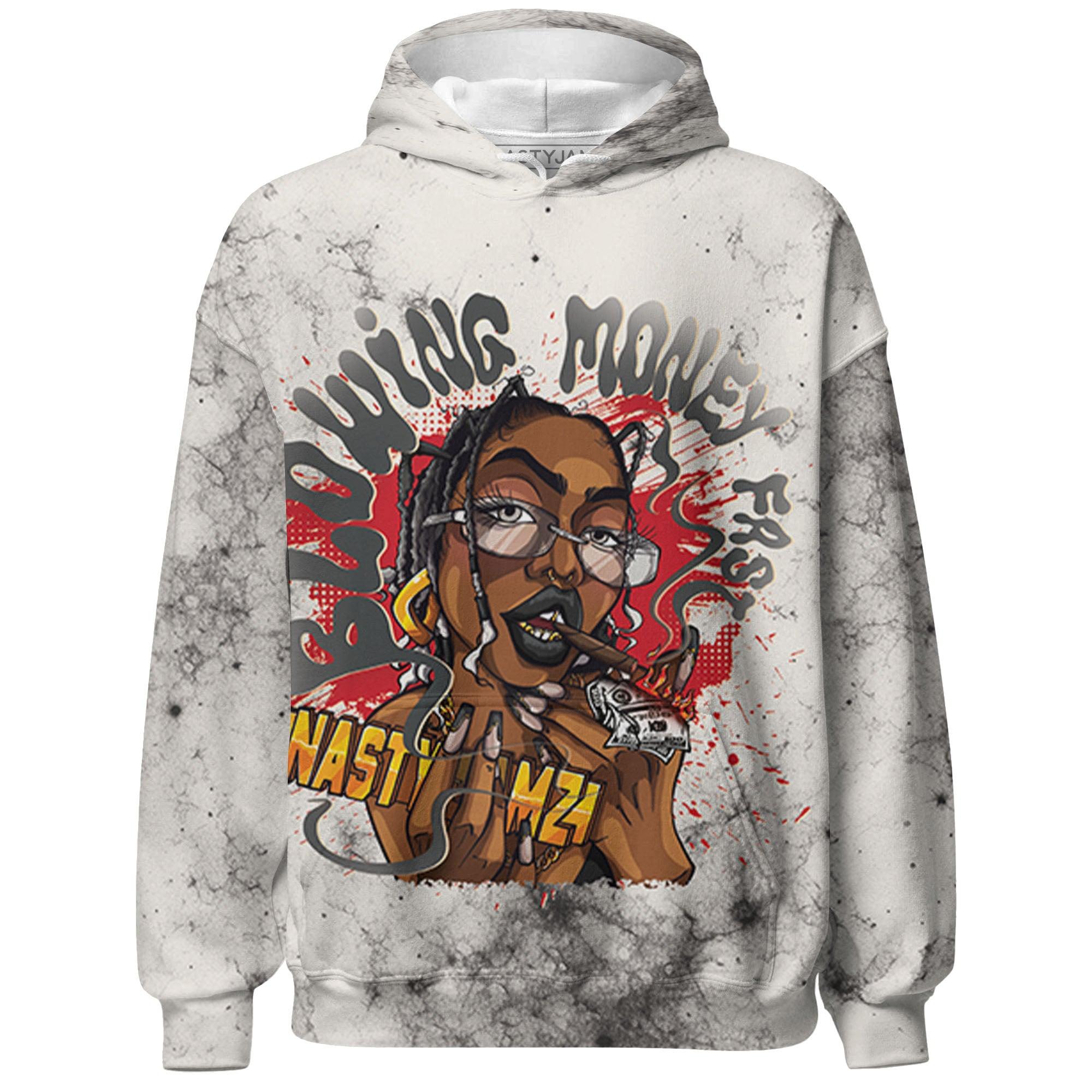 Jumman Jack Universityy Red Hoodie Match Blowing Money Fast Girl 3D All-Over Print - NastyJamz