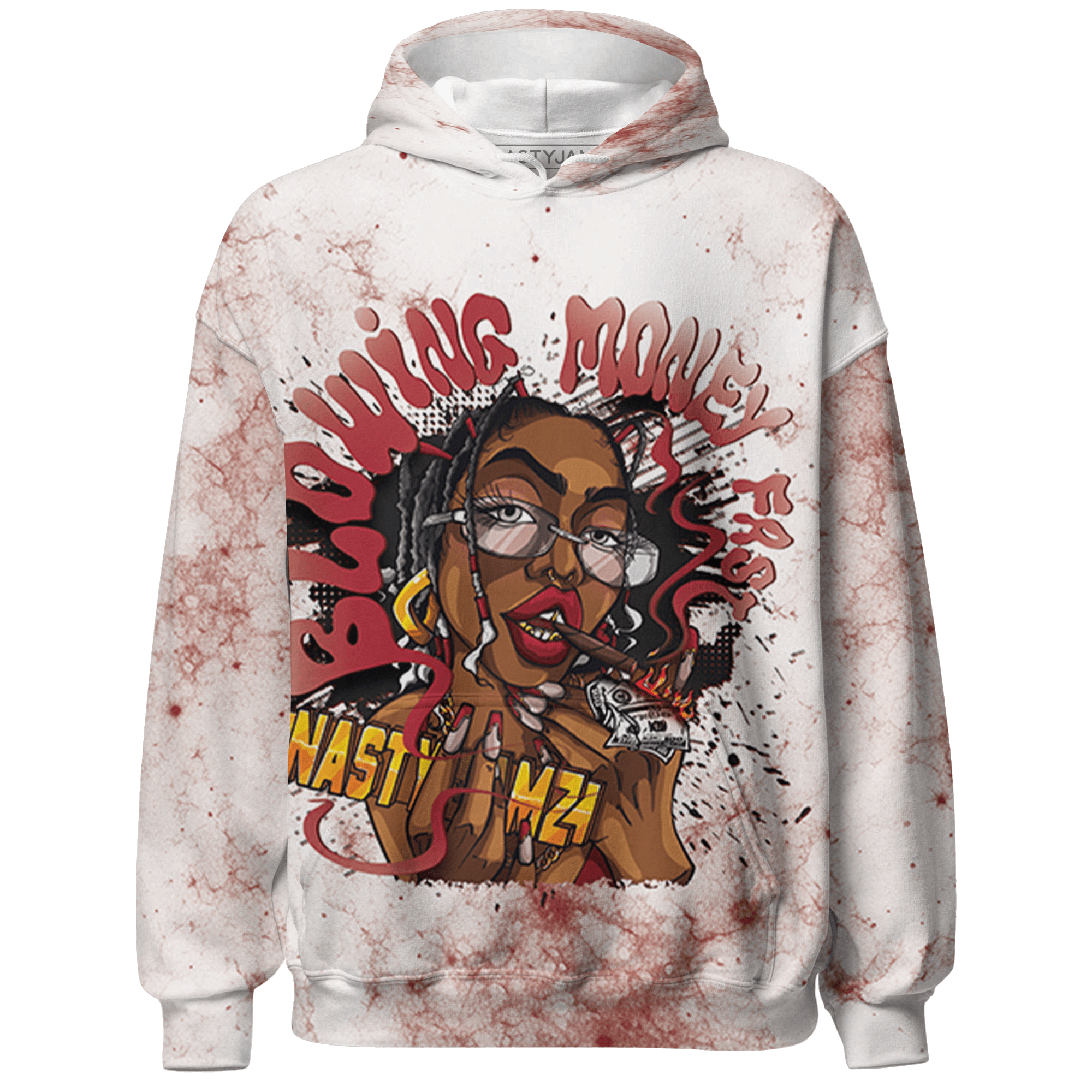 Cherry 12s Hoodie Match Blowing Money Fast Girl 3D All-Over Print - NastyJamz
