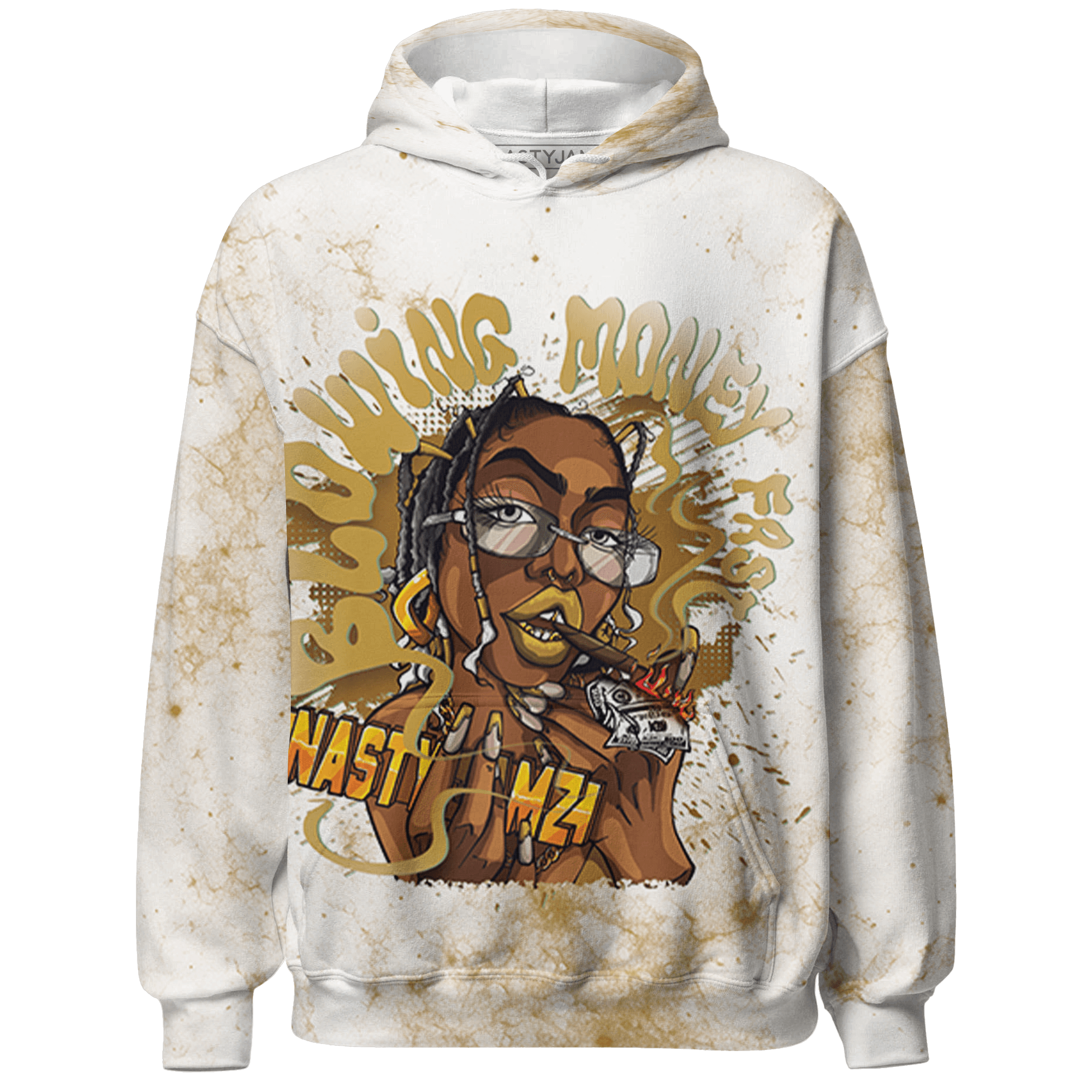 Wheat 13s Hoodie Match Blowing Money Fast Girl 3D All-Over Print - NastyJamz