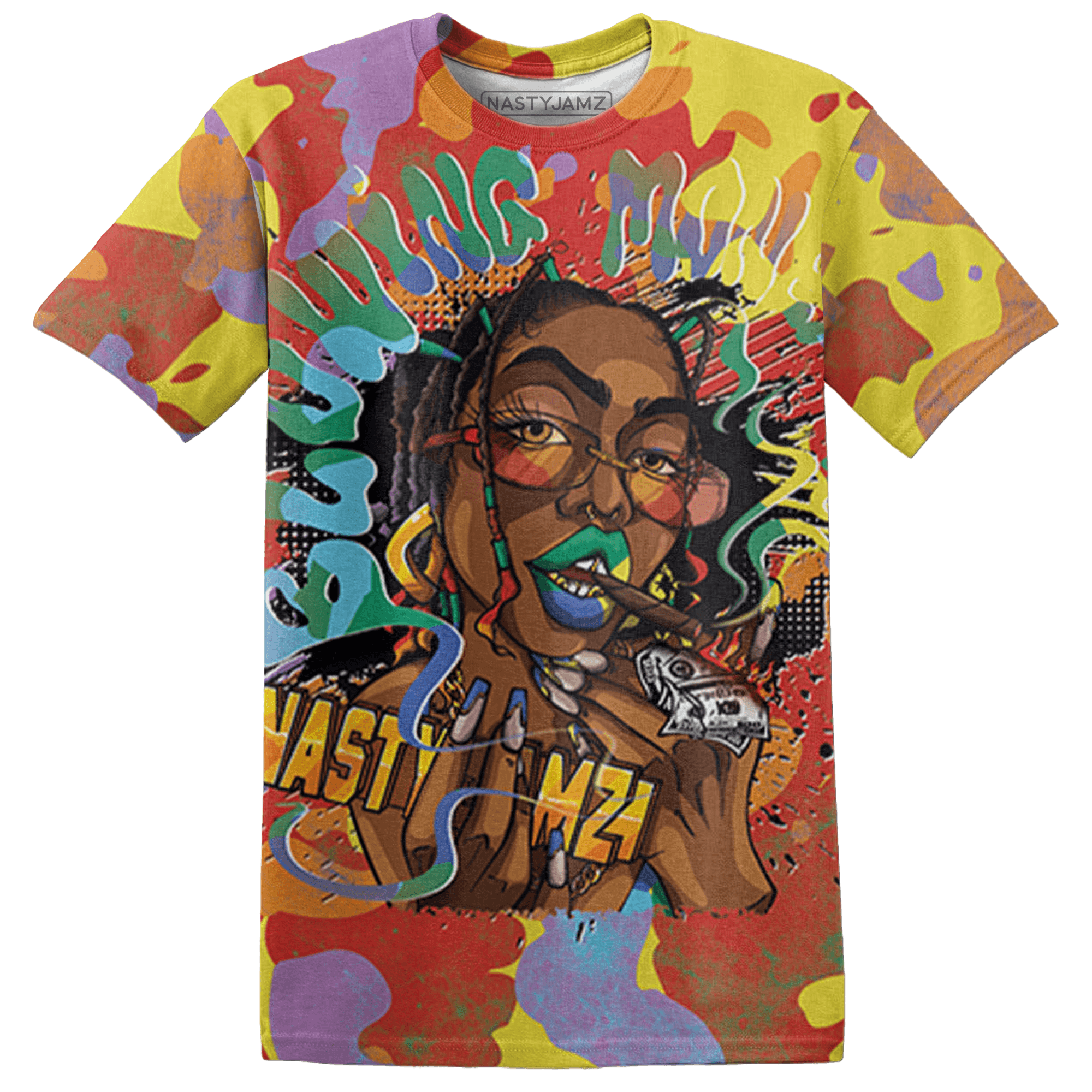 Mid GS Six Championships 1s T Shirt Match Blowing Money Fast Girl 3D All-Over Print - NastyJamz