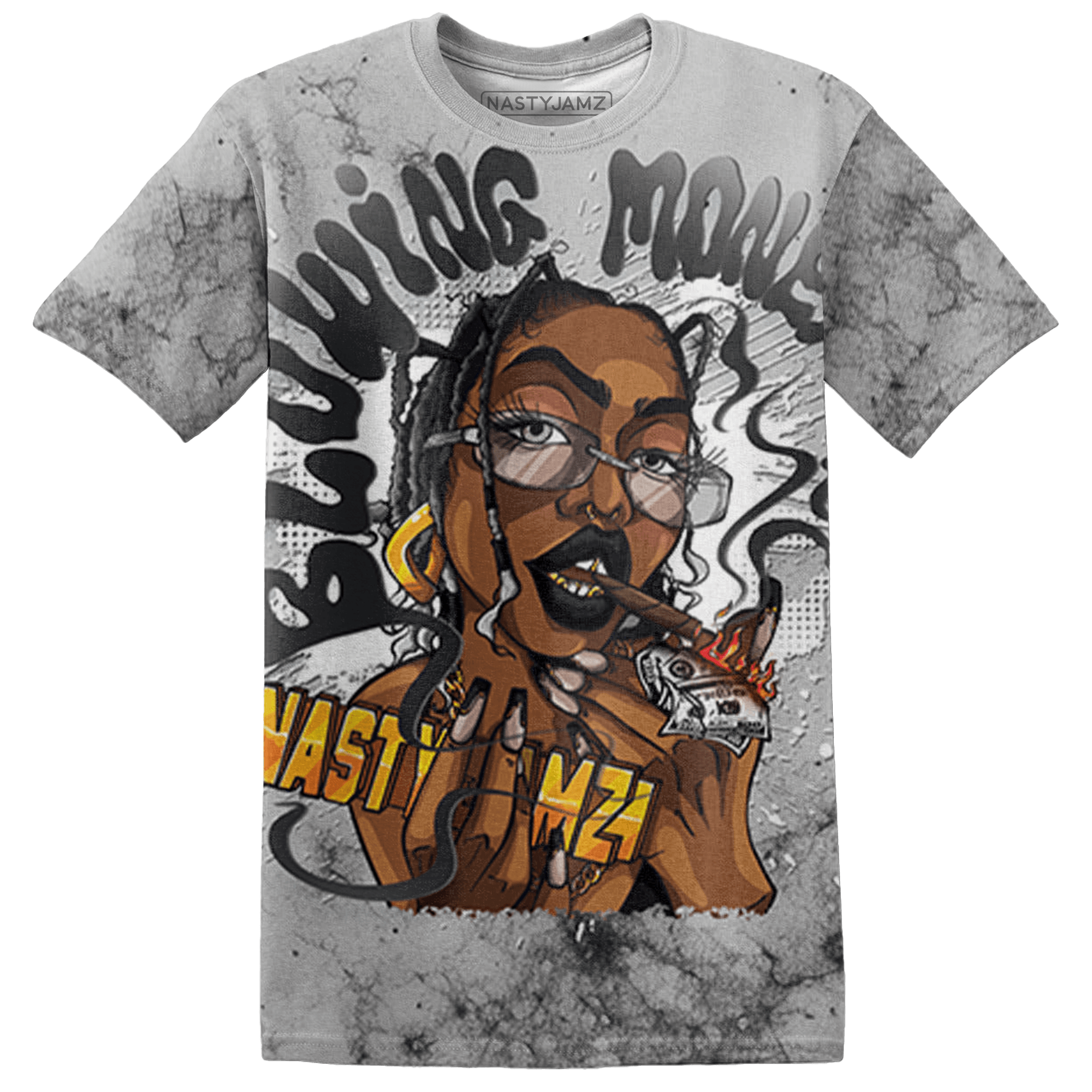 Retro High OG Black White 1s T Shirt Match Blowing Money Fast Girl 3D All-Over Print - NastyJamz