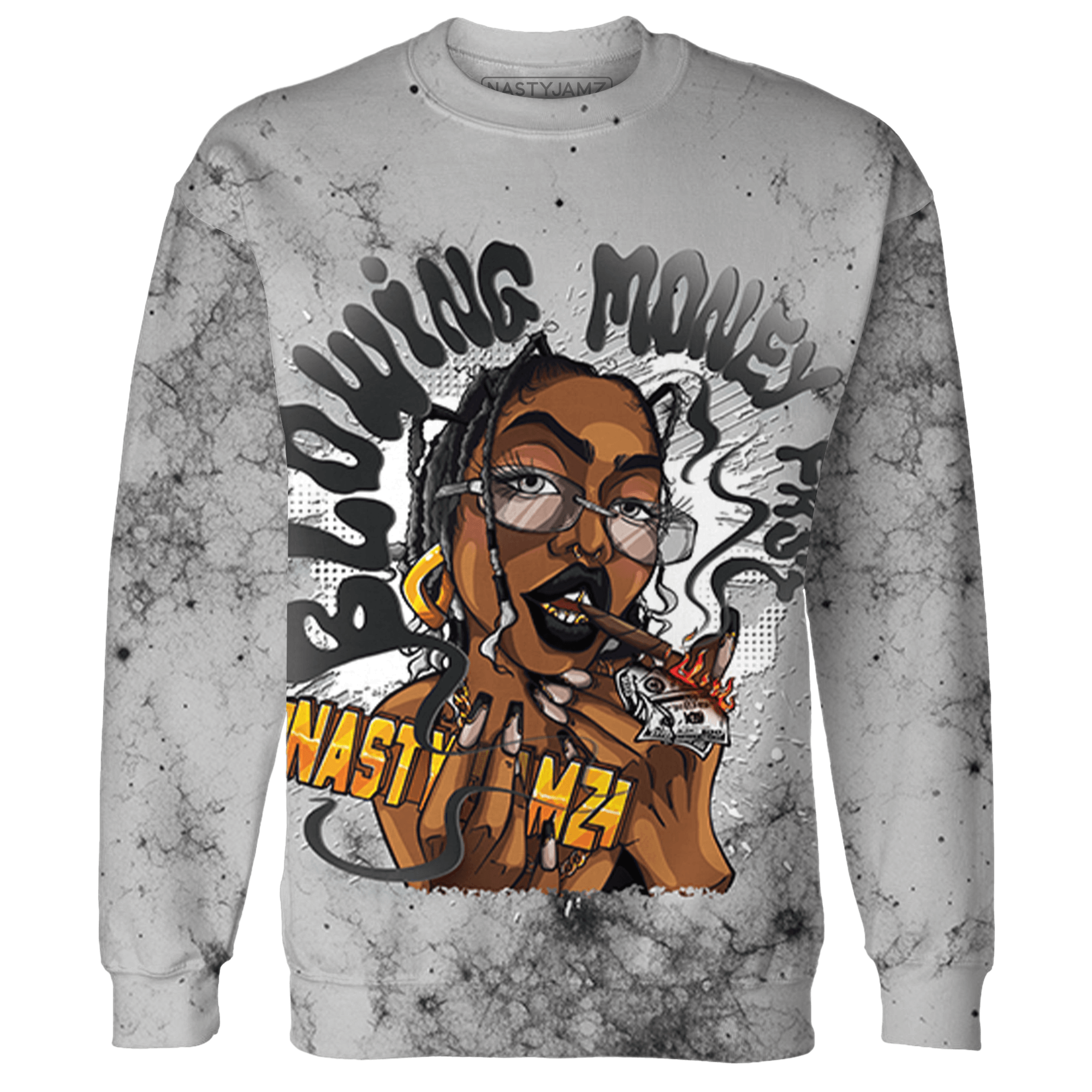 Retro High OG Black White 1s Sweatshirt Match Blowing Money Fast Girl 3D All-Over Print - NastyJamz